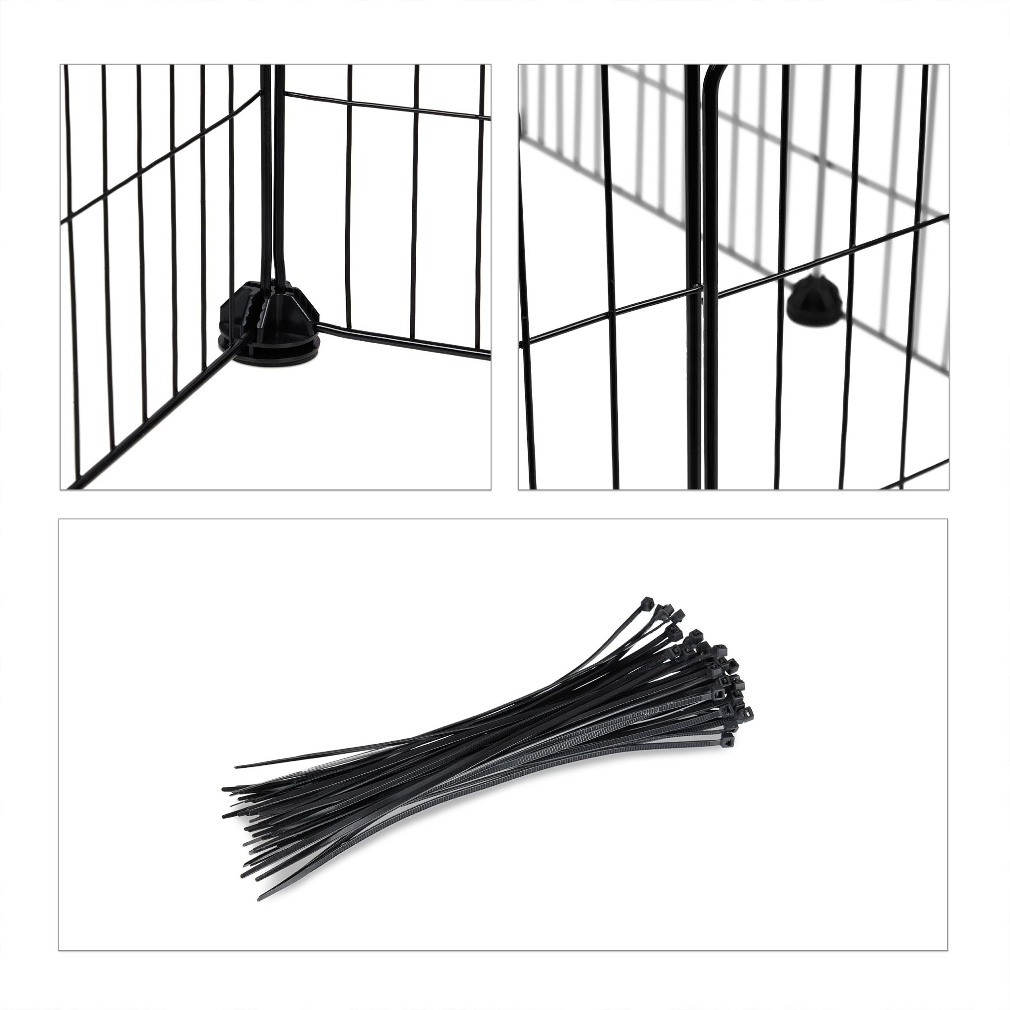 Freilaufgehege Gitter 29 tlg. Schwarz