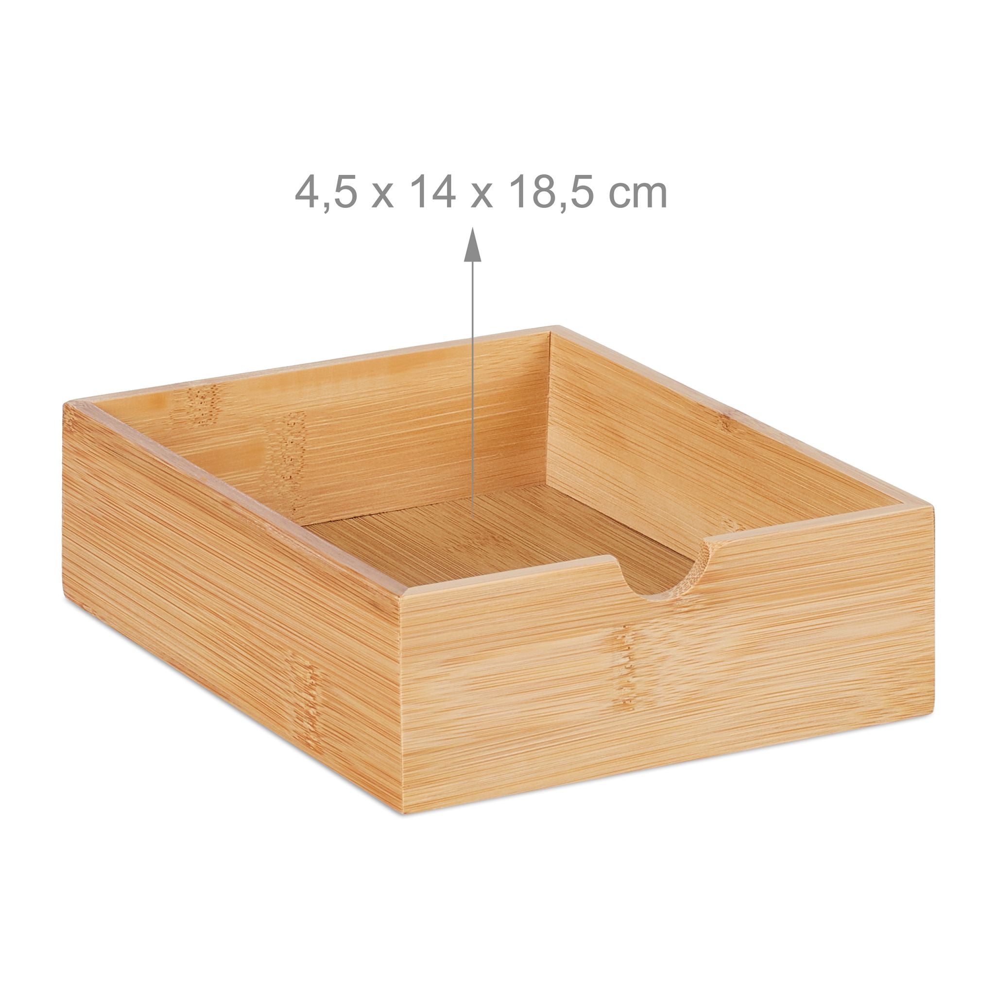 Schreibtisch Organizer 4 Schubladen Weiss-Hellbraun von Relaxdays