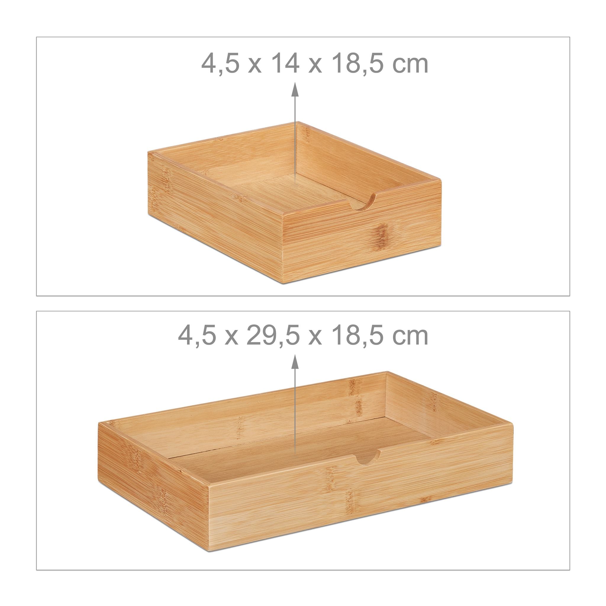 Schreibtisch Organizer 3 Schubladen Weiss-Hellbraun von Relaxdays