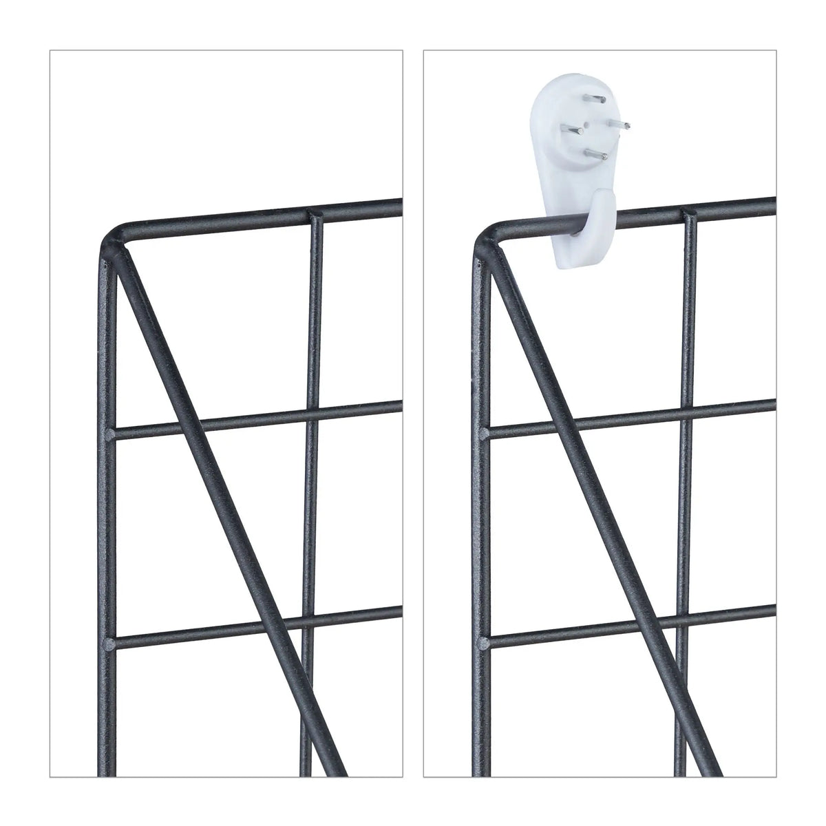 Wandregal Industrial Hellbraun-Schwarz von Relaxdays
