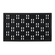 Gummi Fussmatte in Gitter-Optik Schwarz von Relaxdays