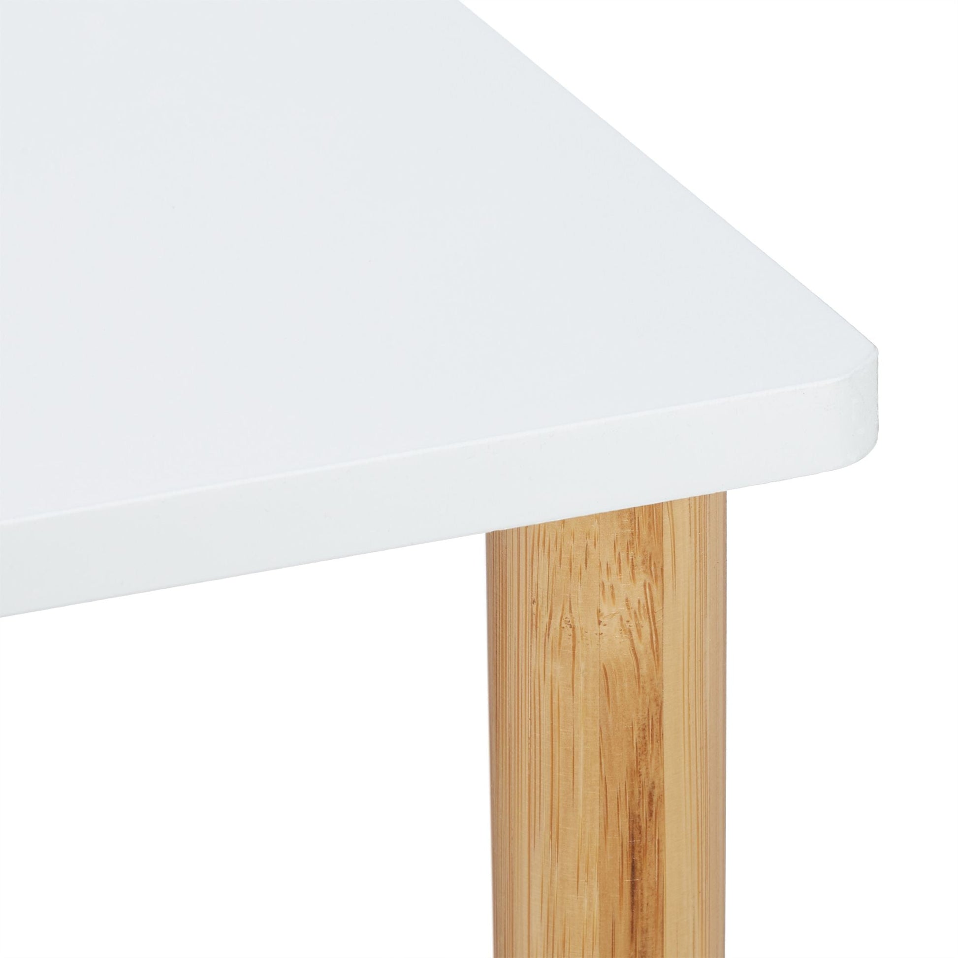 Standregal mit 3 Ebenen Weiss-Hellbraun von Relaxdays