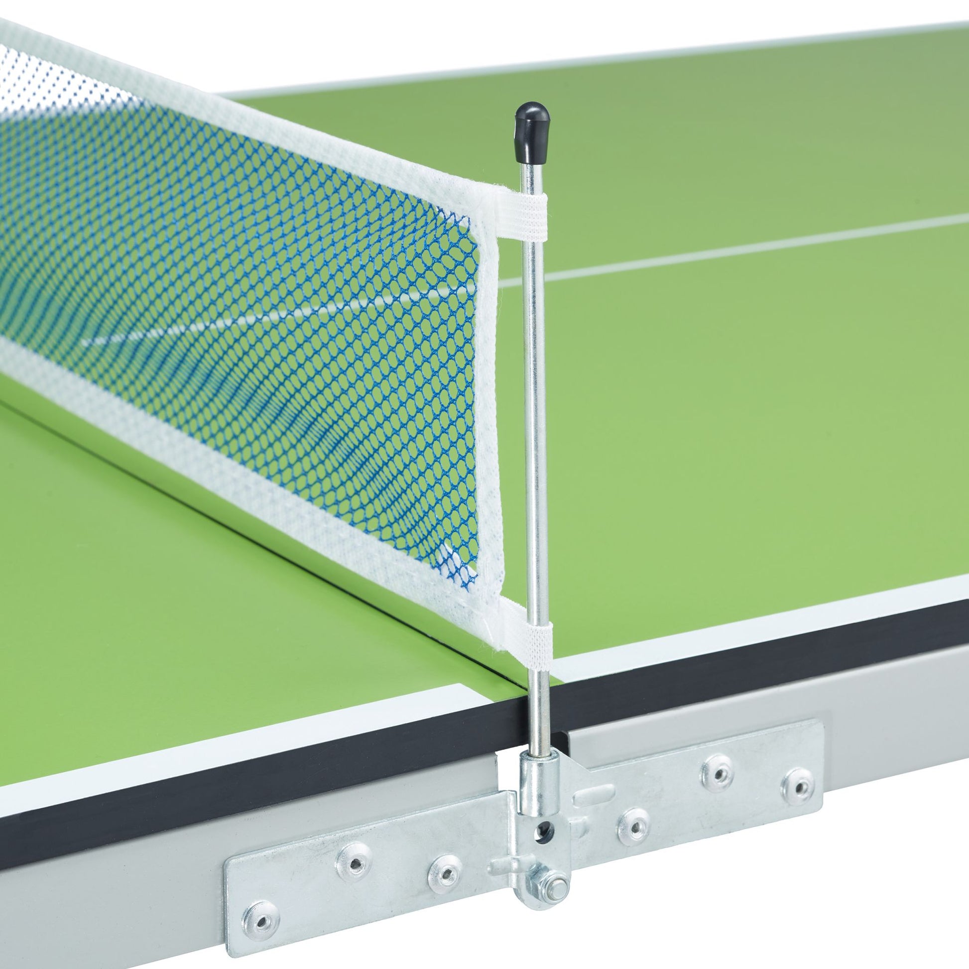 Tischtennisplatte mit Zubehör Weiss-Grün-Silber von Relaxdays
