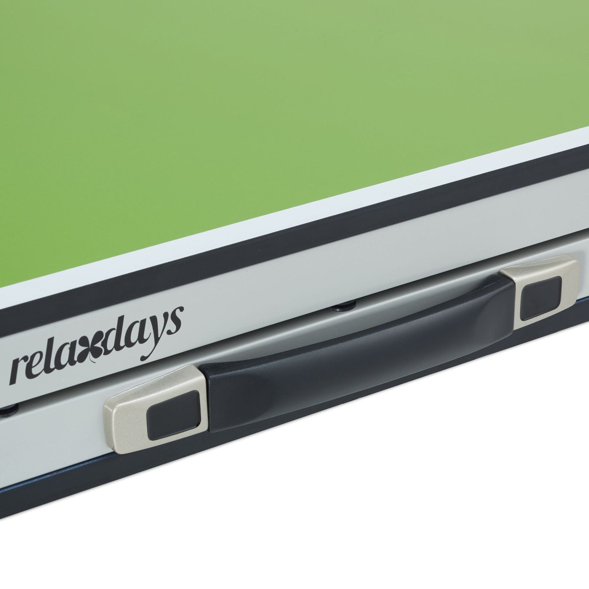 Tischtennisplatte mit Zubehör Weiss-Grün-Silber von Relaxdays