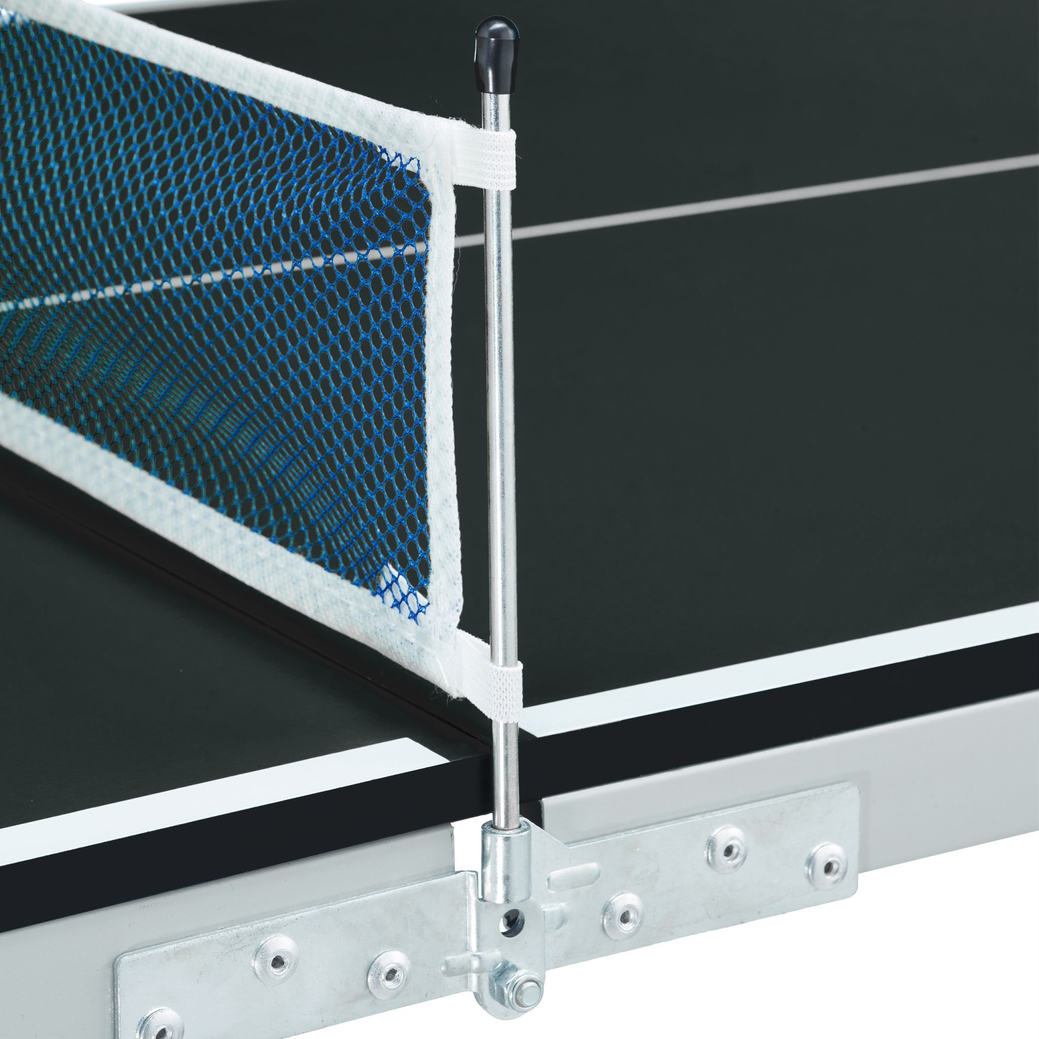 Tischtennisplatte mit Zubehör Weiss-Schwarz-Silber von Relaxdays