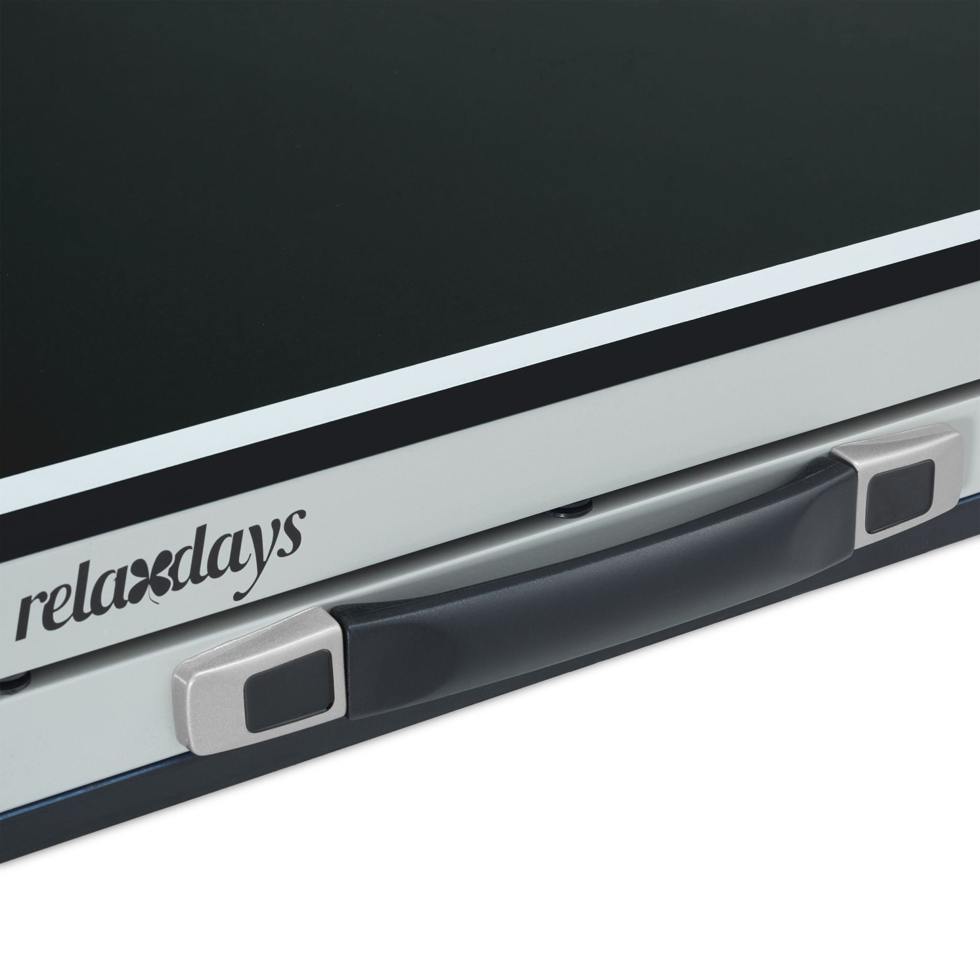 Tischtennisplatte mit Zubehör Weiss-Schwarz-Silber von Relaxdays