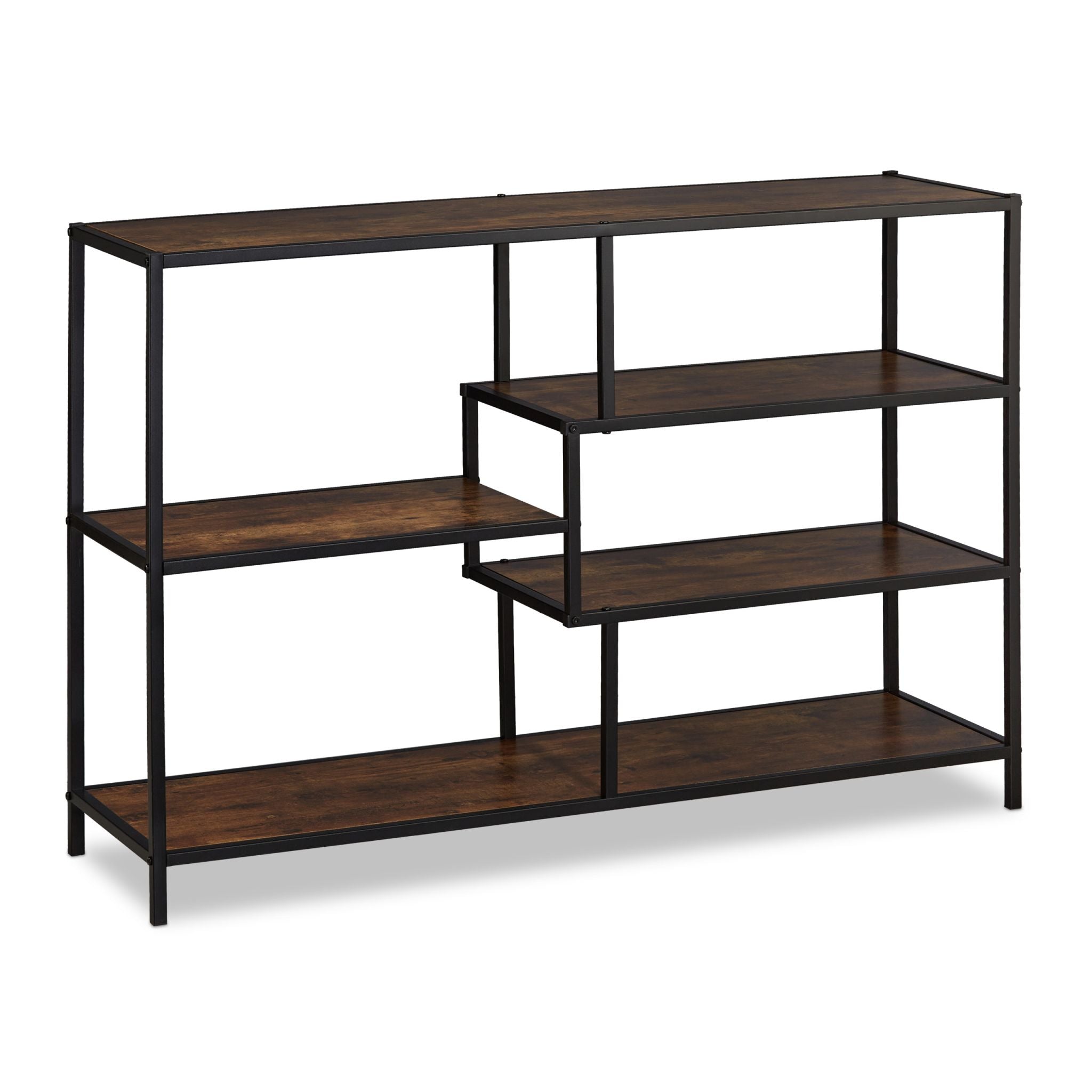 Regal Industrial Style Dunkelbraun-Schwarz von Relaxdays