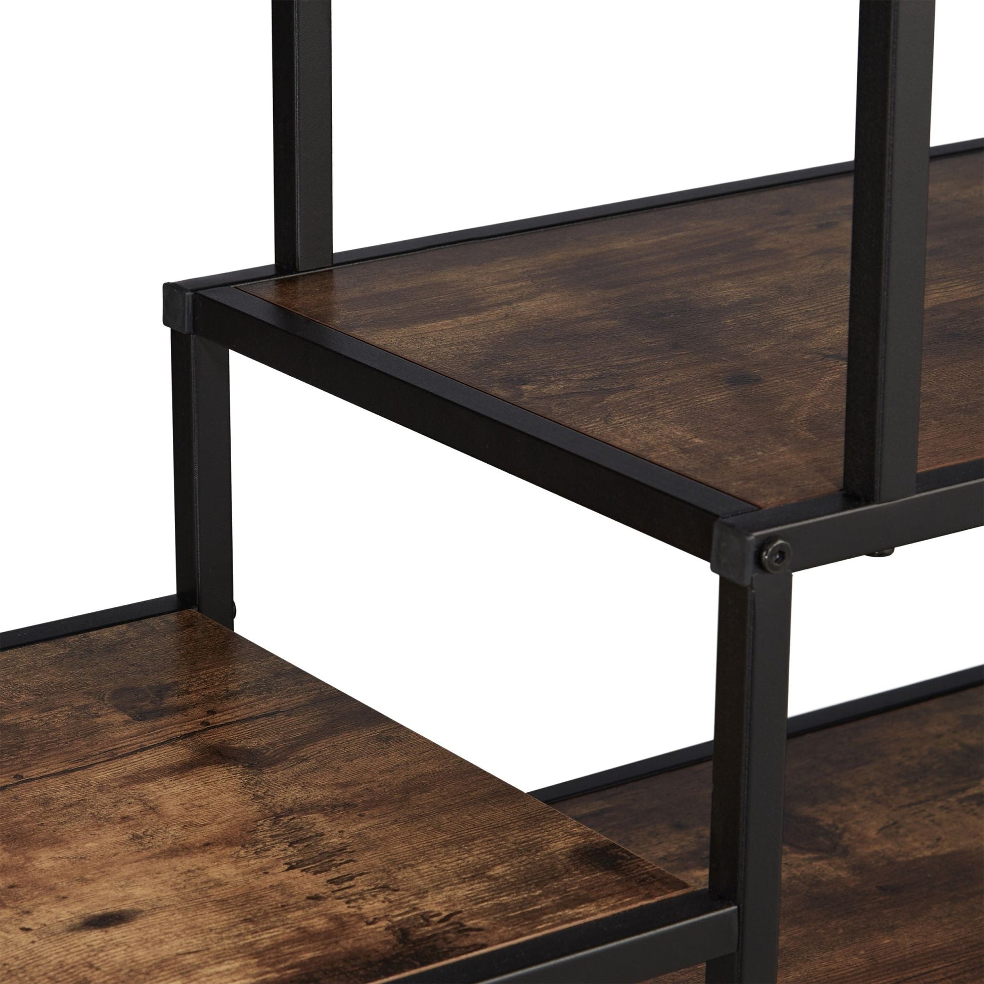 Regal Industrial Style Dunkelbraun-Schwarz von Relaxdays