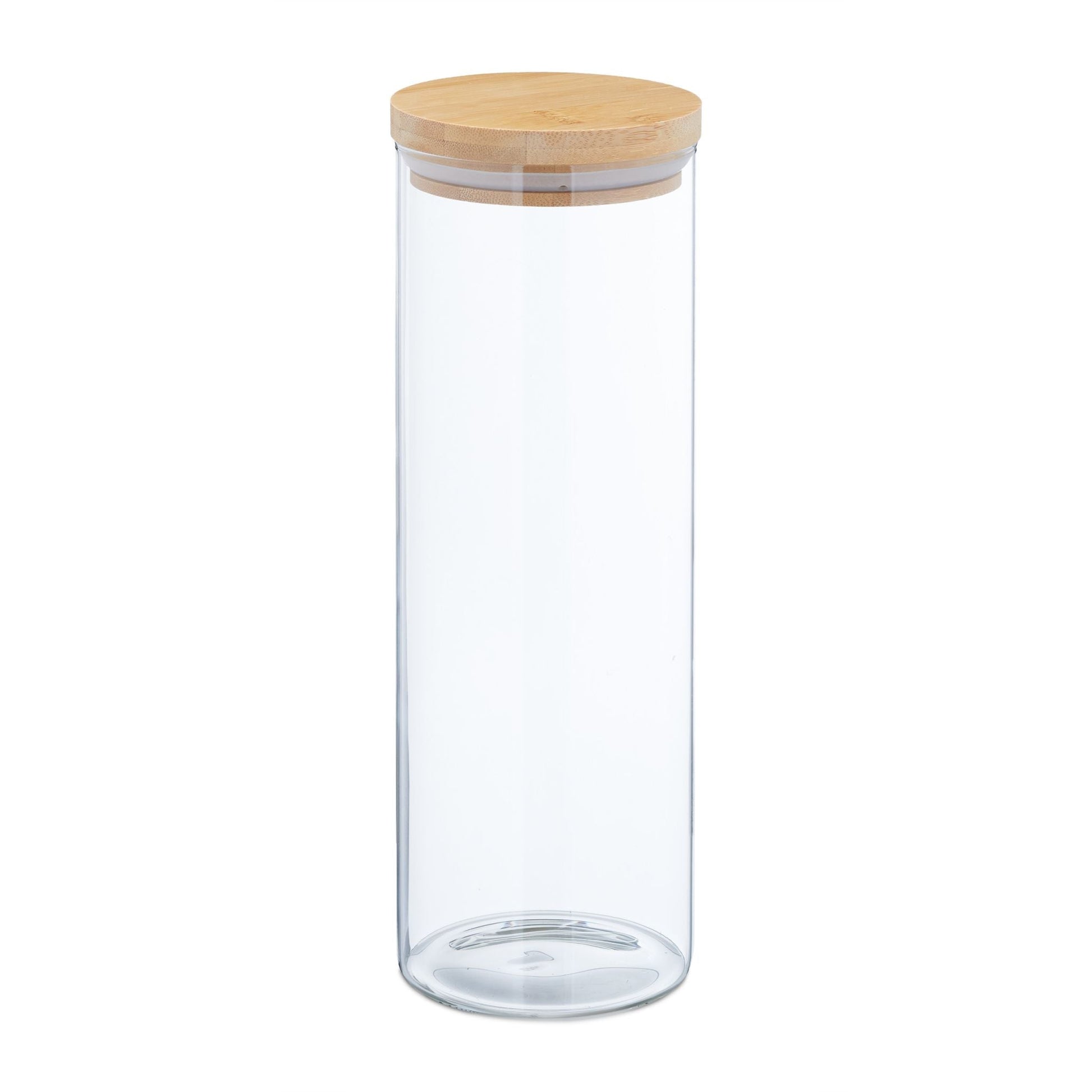 Vorratsgläser mit Deckel 1600ml 3er-Set Hellbraun-Transparent von Relaxdays