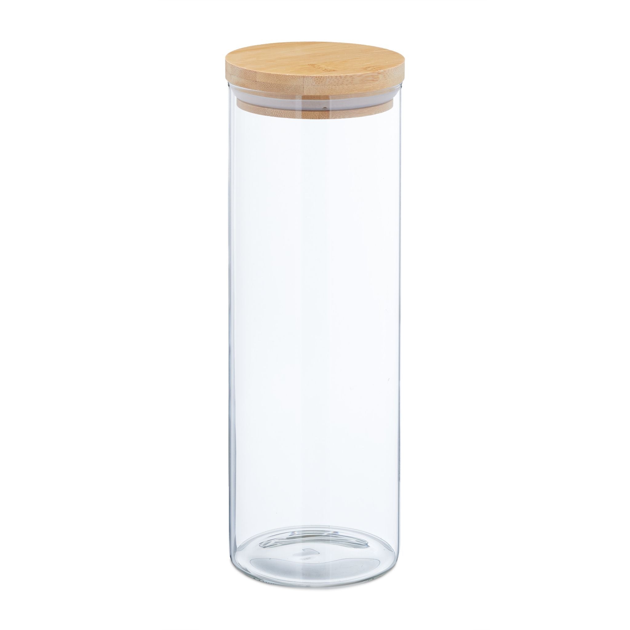 Vorratsgläser mit Deckel 1600ml 3er-Set Hellbraun-Transparent von Relaxdays