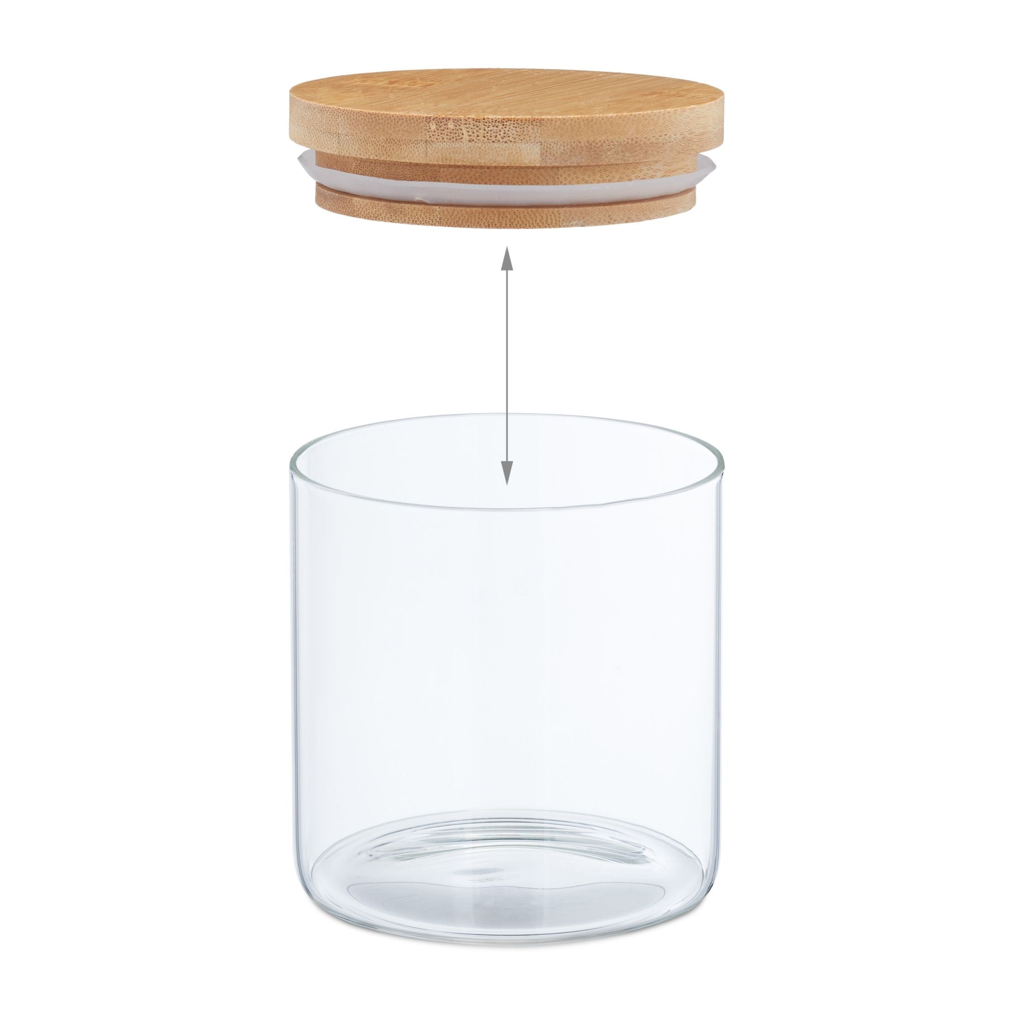 Vorratsgläser mit Deckel 500ml 9er-Set Hellbraun-Transparent