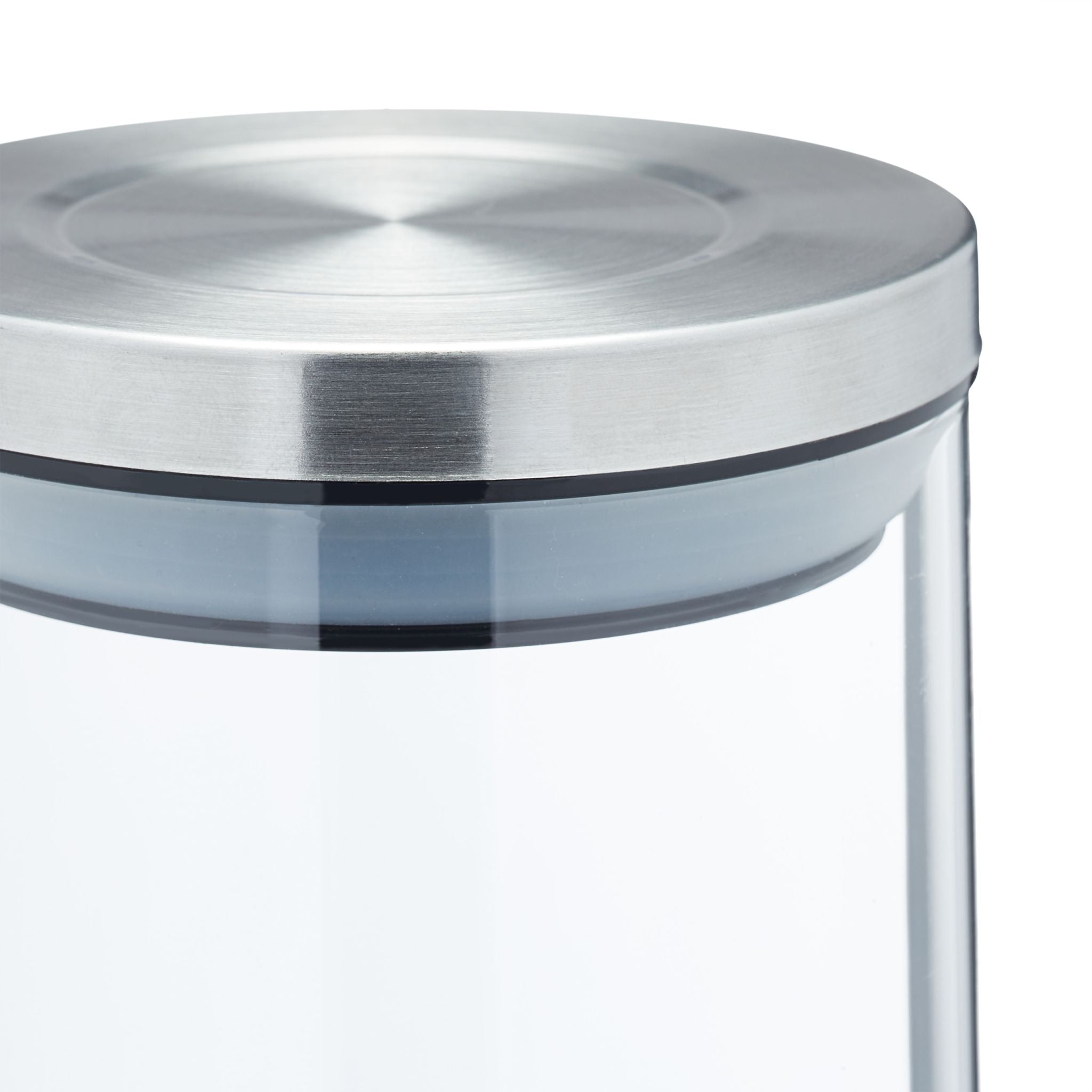 Vorratsgläser 4er-Set je 1000ml Silber-Transparent