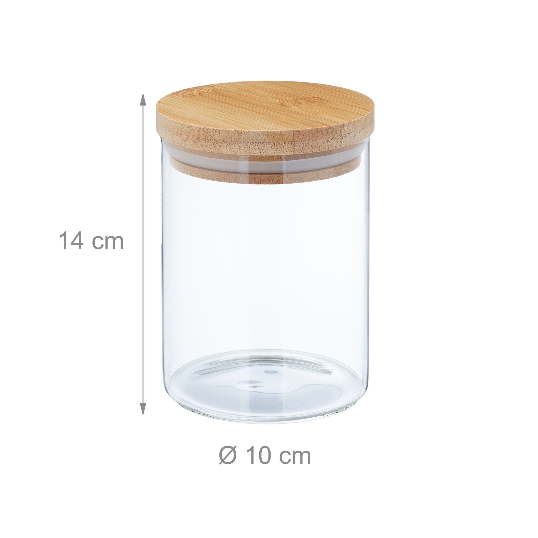 Vorratsgläser mit Deckel 750ml 4er-Set Hellbraun-Transparent
