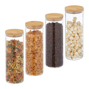 Vorratsgläser mit Deckel 1600ml 4er-Set Hellbraun-Transparent