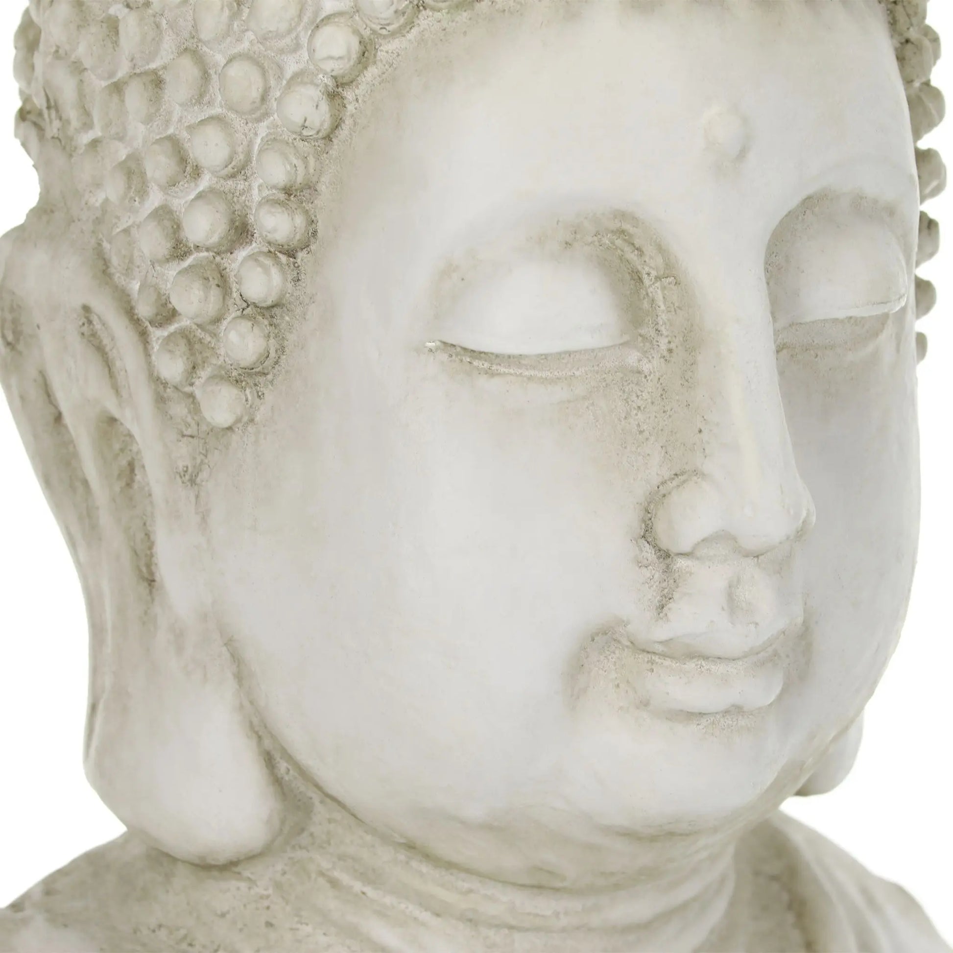 Buddha Figur 70cm Creme von Relaxdays