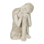 Buddha Figur 61cm Creme von Relaxdays