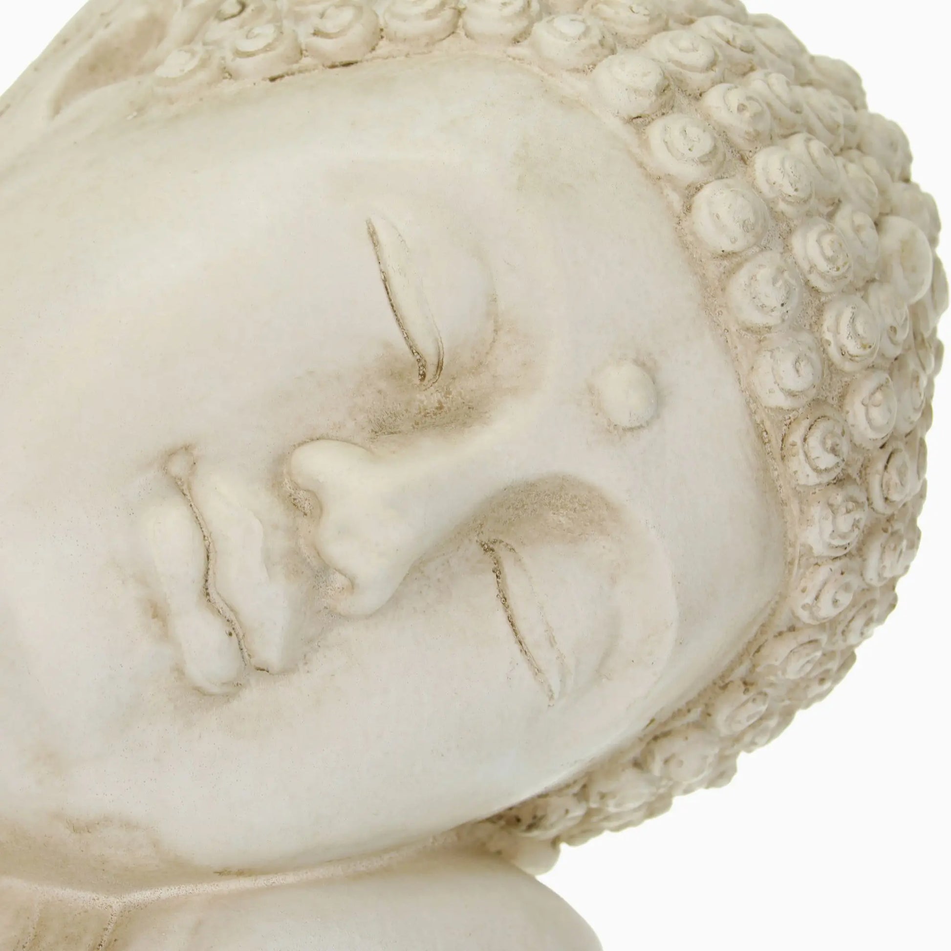 Buddha Figur 61cm Creme von Relaxdays