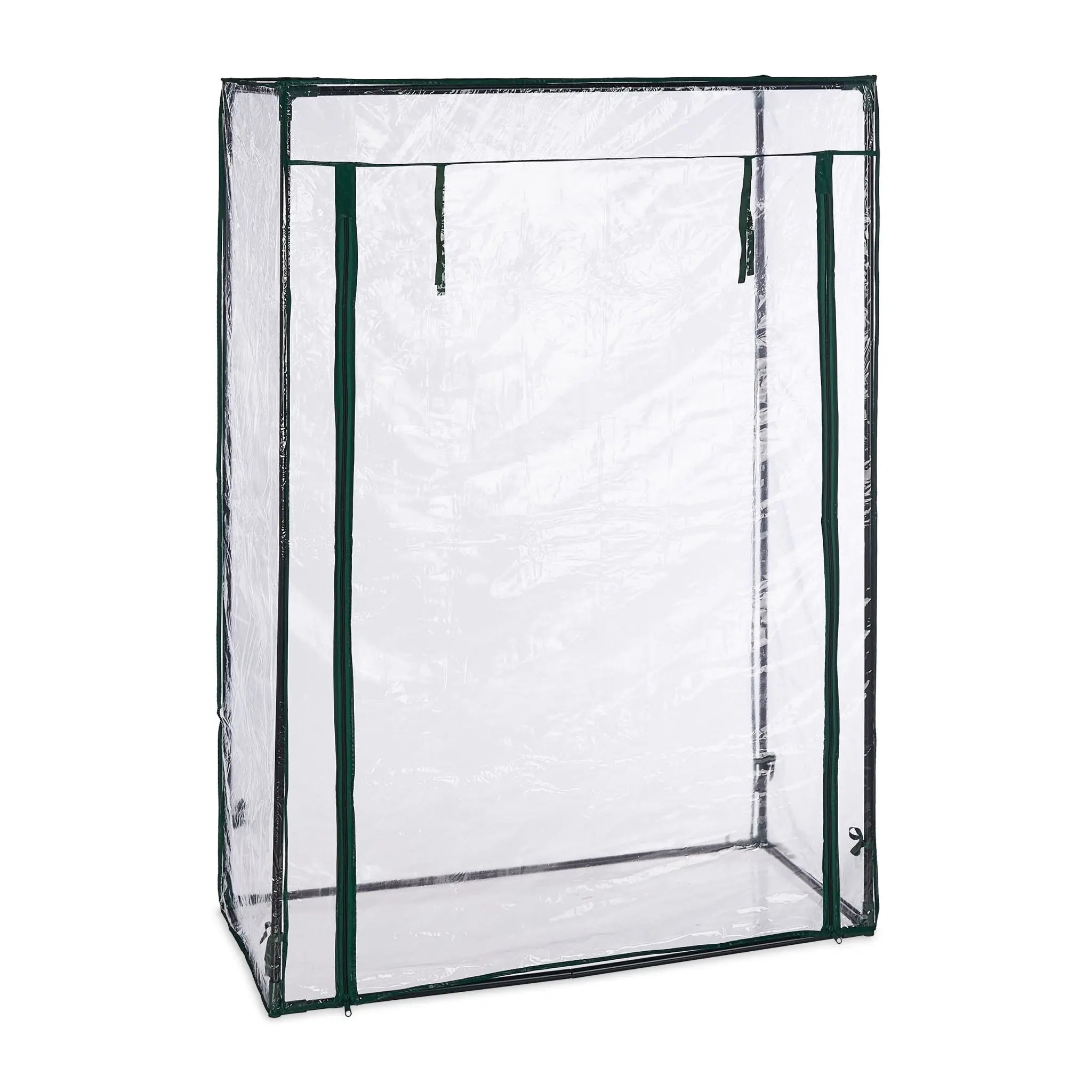 Tomatengewächshaus mit PVC-Folie Dunkelgrün-Transparent von Relaxdays