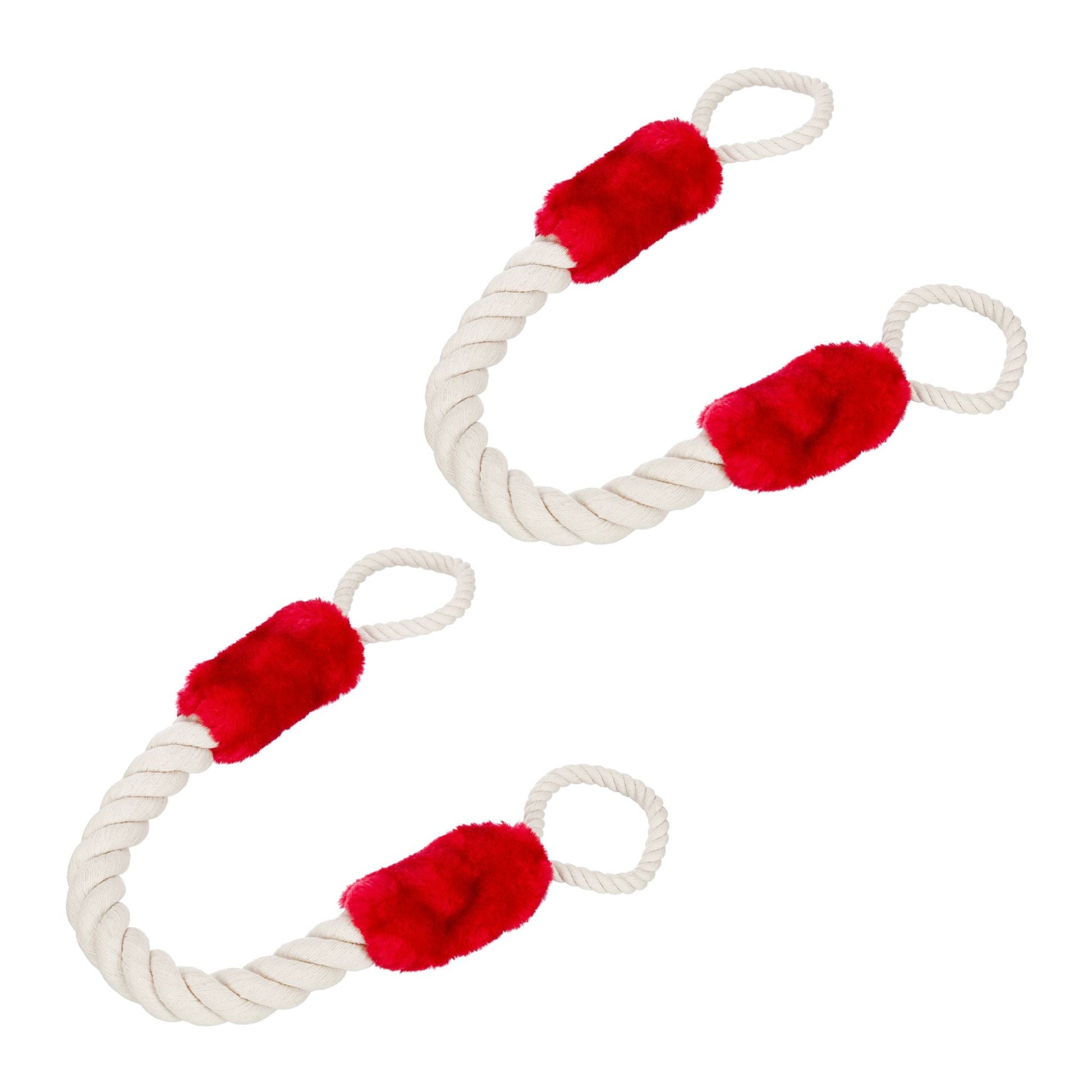 Türkordel Klemmschutz 2er-Set Creme-Rot von Relaxdays