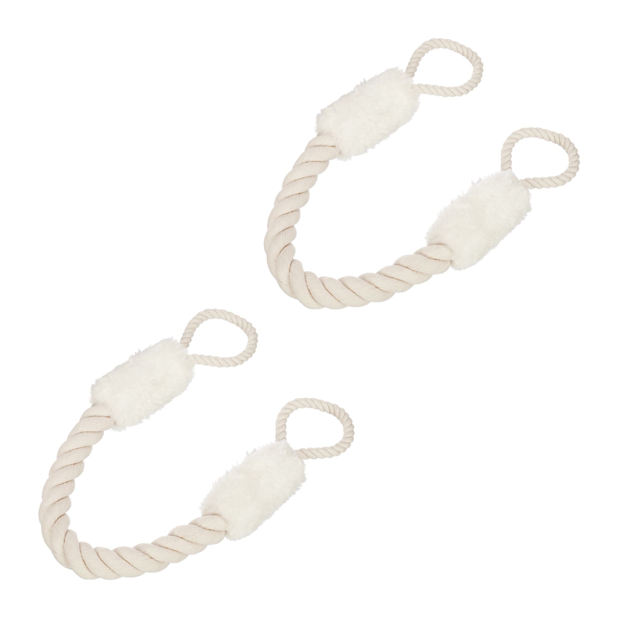 Türkordel Klemmschutz 2er-Set Weiss-Creme von Relaxdays