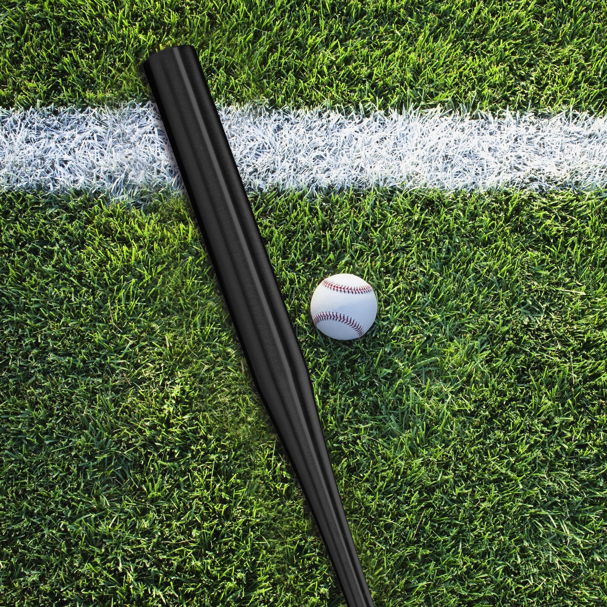 Baseballschläger Aluminium Schwarz von Relaxdays