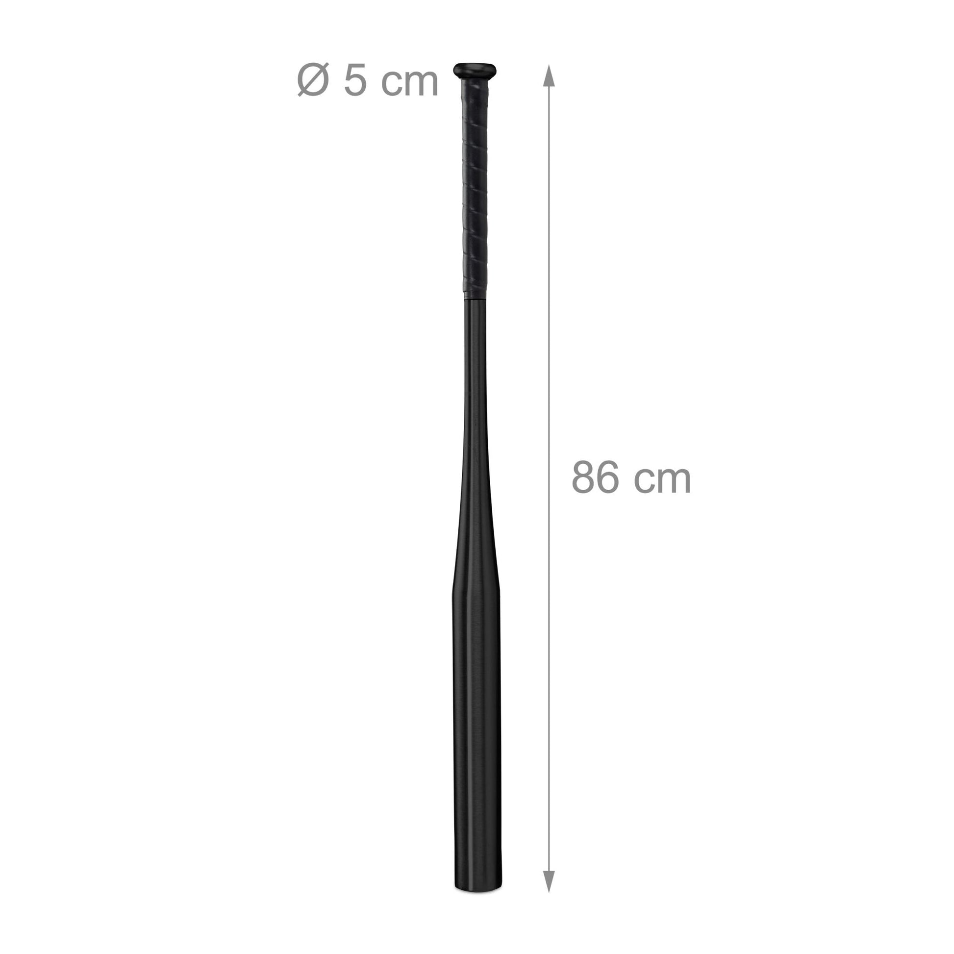 Baseballschläger Aluminium Schwarz von Relaxdays