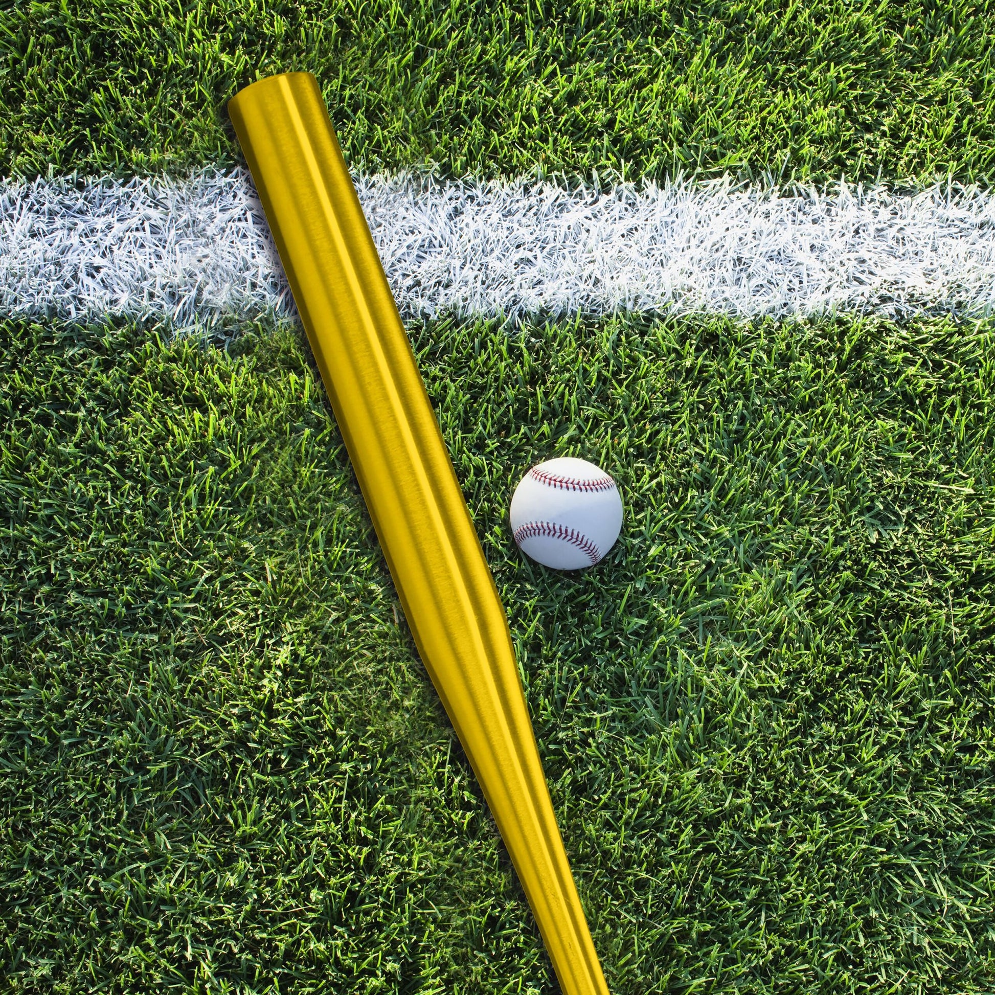 Baseballschläger Aluminium Gold-Schwarz von Relaxdays