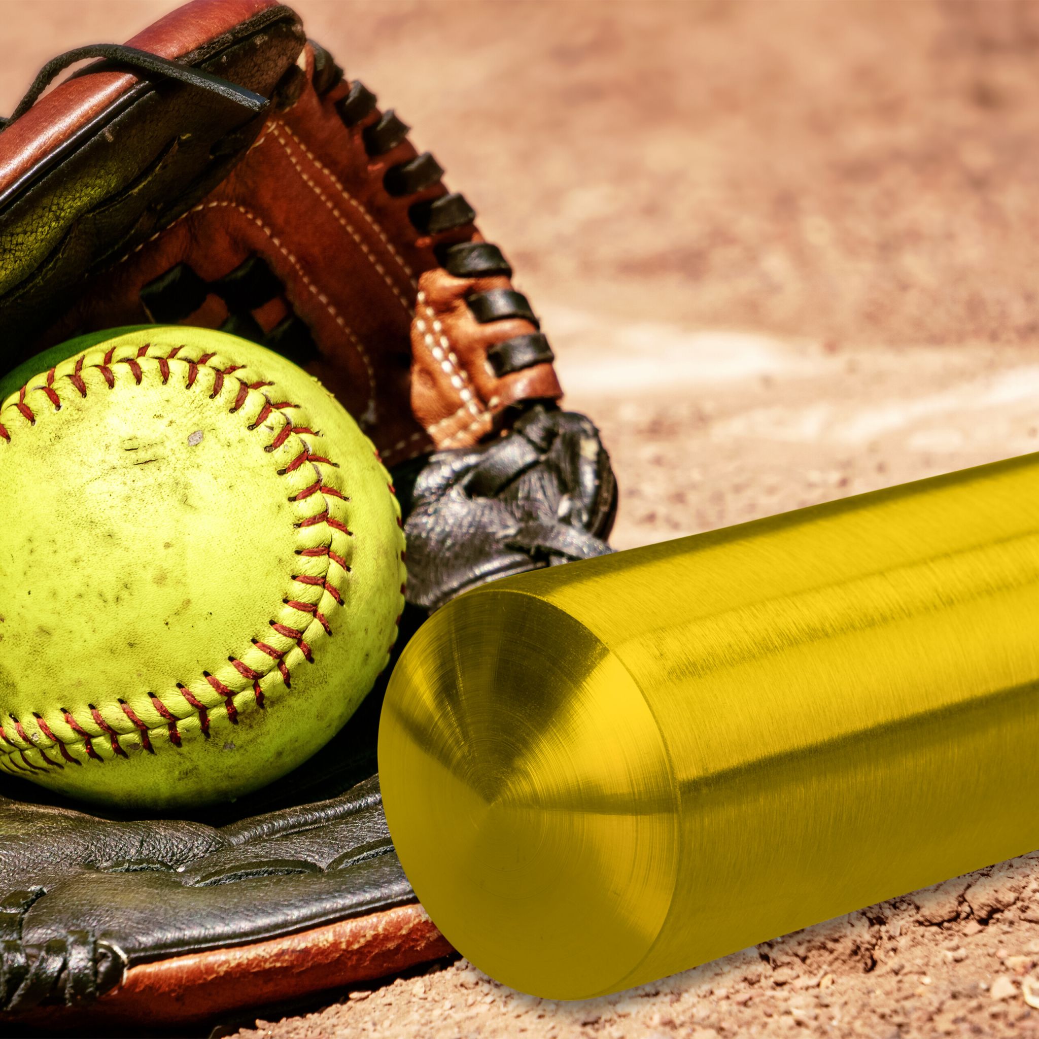 Baseballschläger Aluminium Gold-Schwarz von Relaxdays