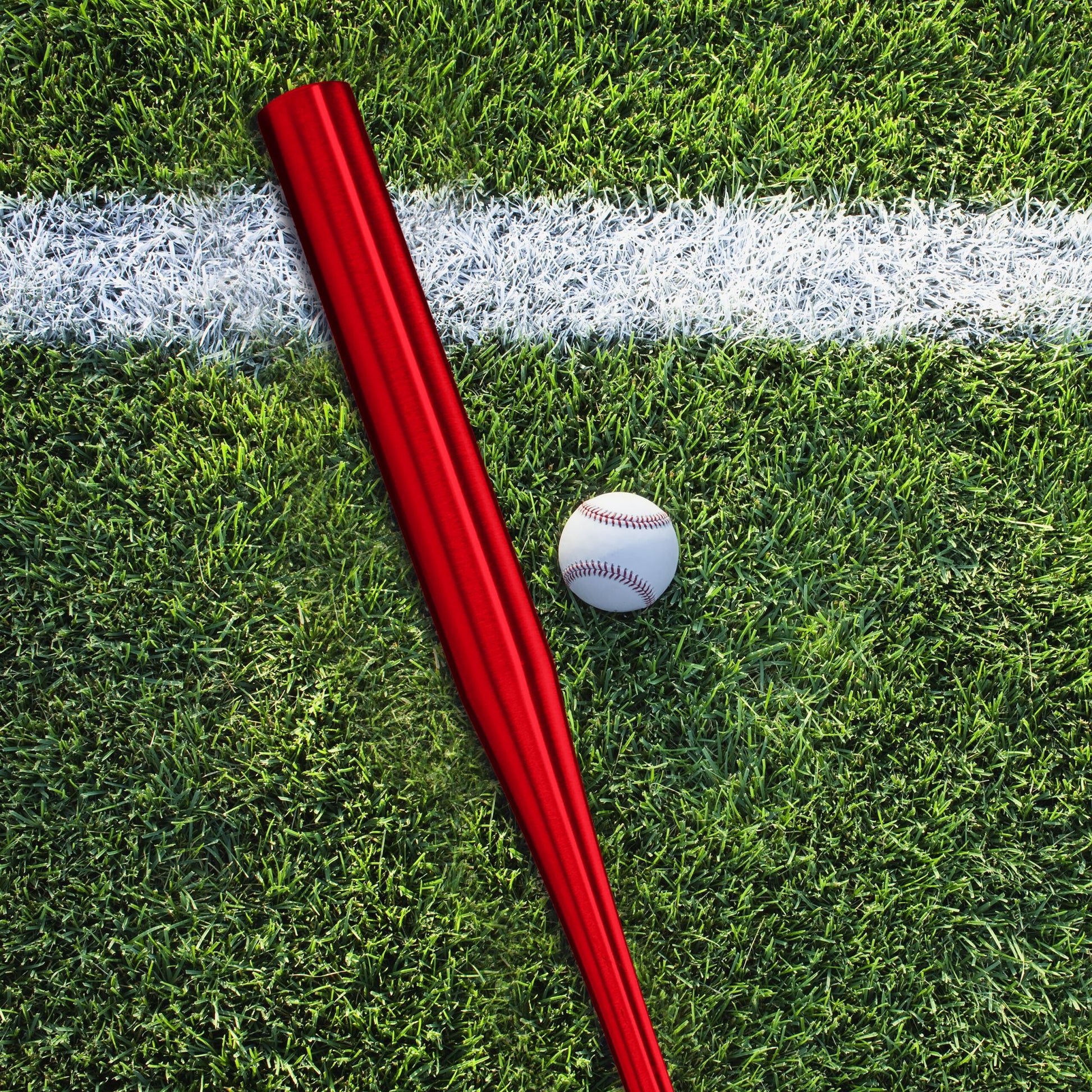 Baseballschläger Aluminium Rot-Schwarz von Relaxdays