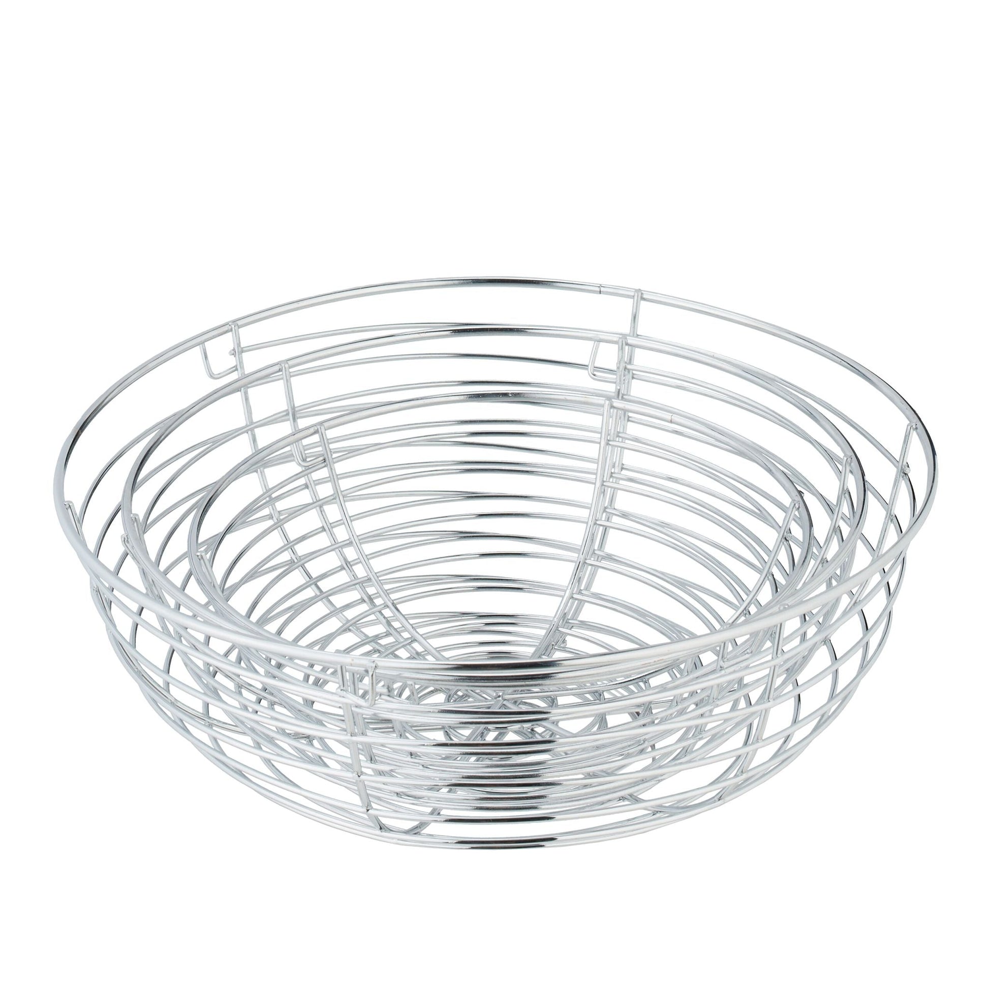Hängender Obstkorb in Silber Silber von Relaxdays