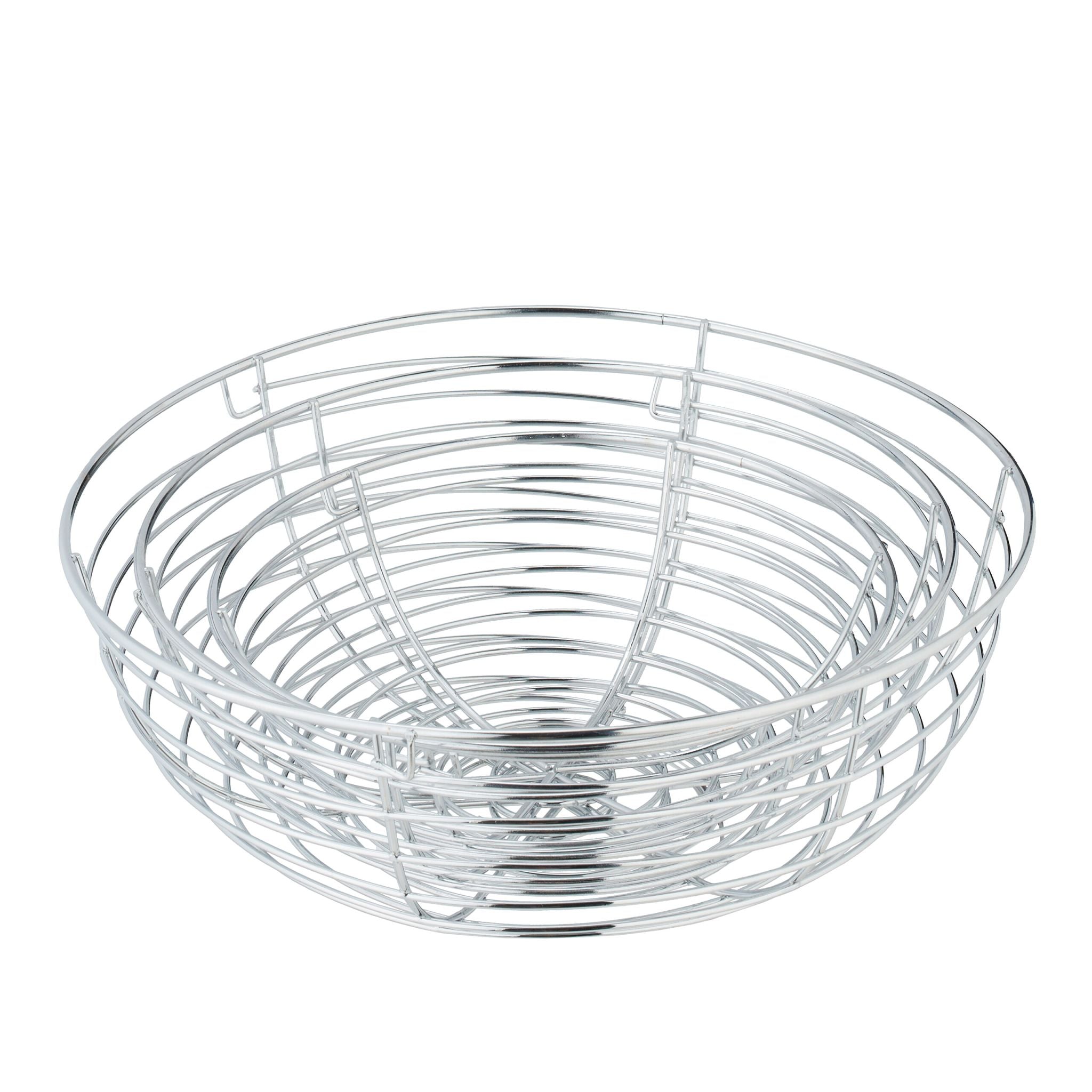 Hängender Obstkorb in Silber Silber von Relaxdays