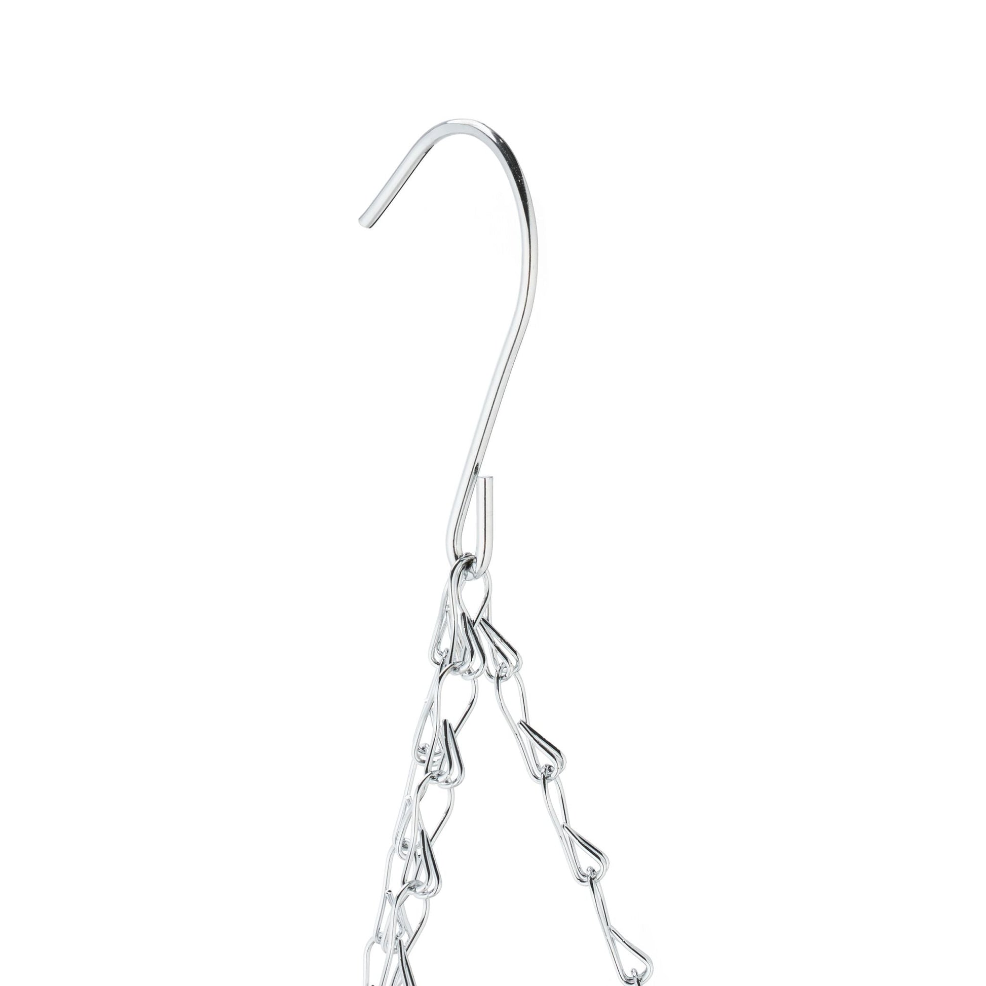 Hängender Obstkorb in Silber Silber von Relaxdays