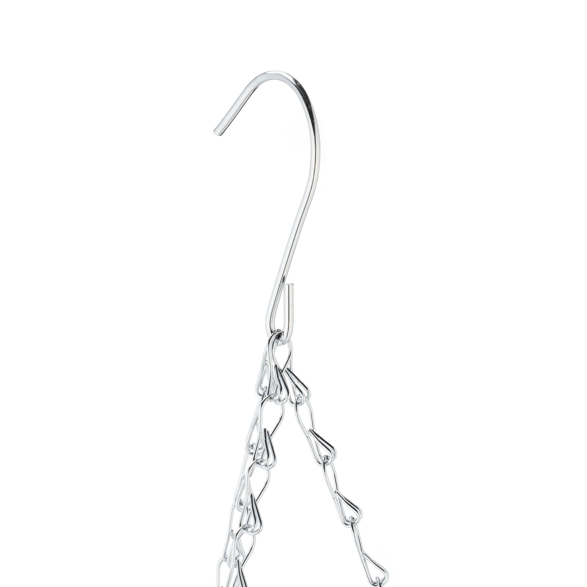 Hängender Obstkorb in Silber Silber von Relaxdays