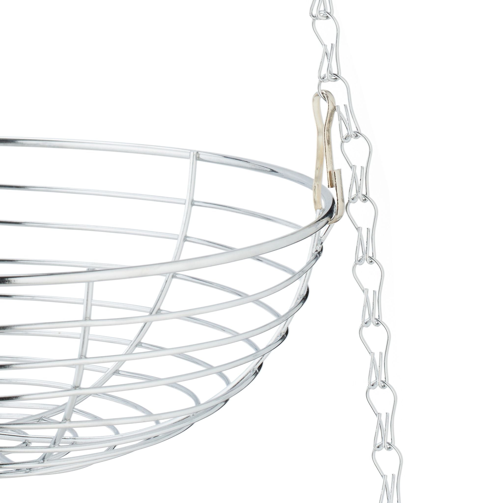 Hängender Obstkorb in Silber Silber von Relaxdays