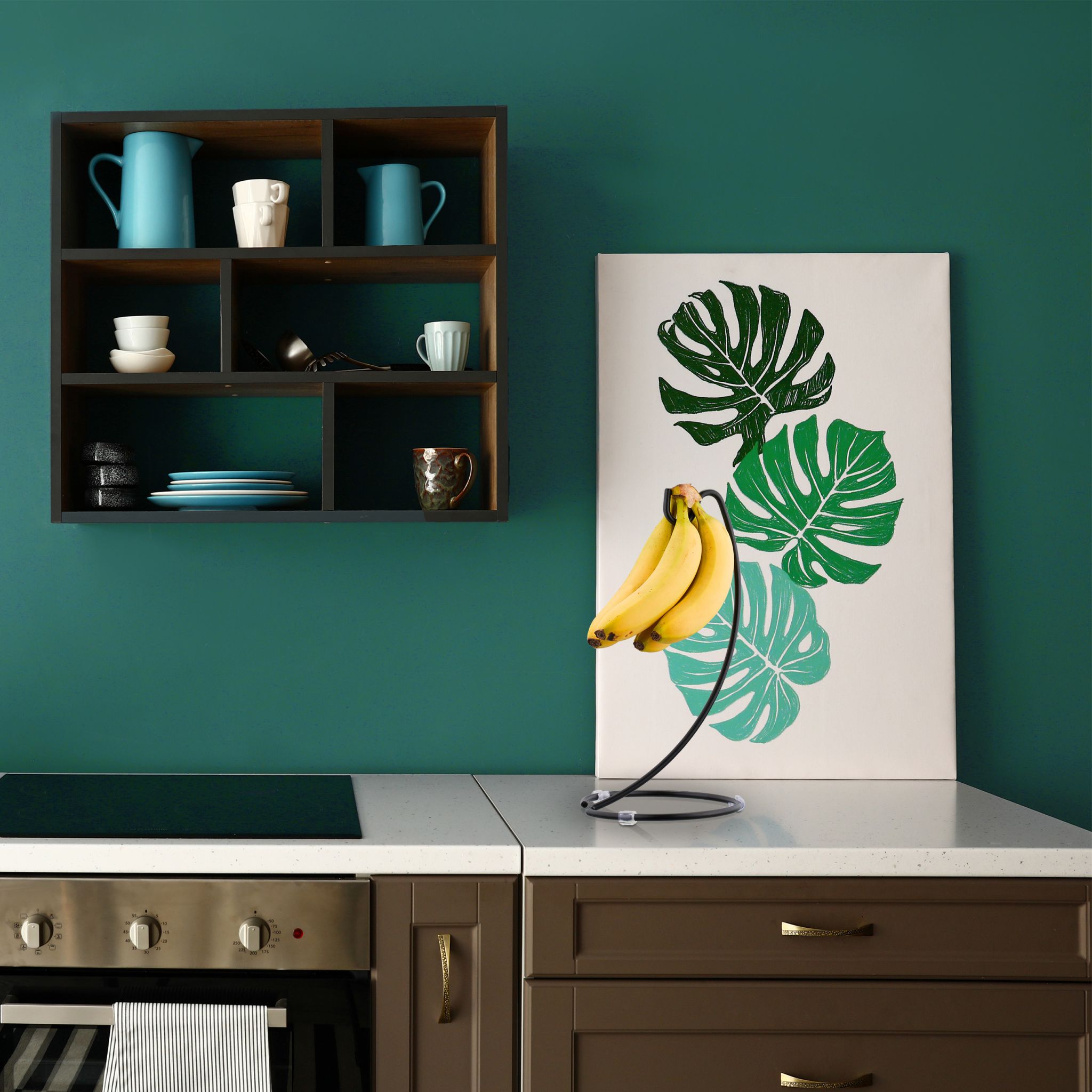 Bananenhalter Schwarz von Relaxdays