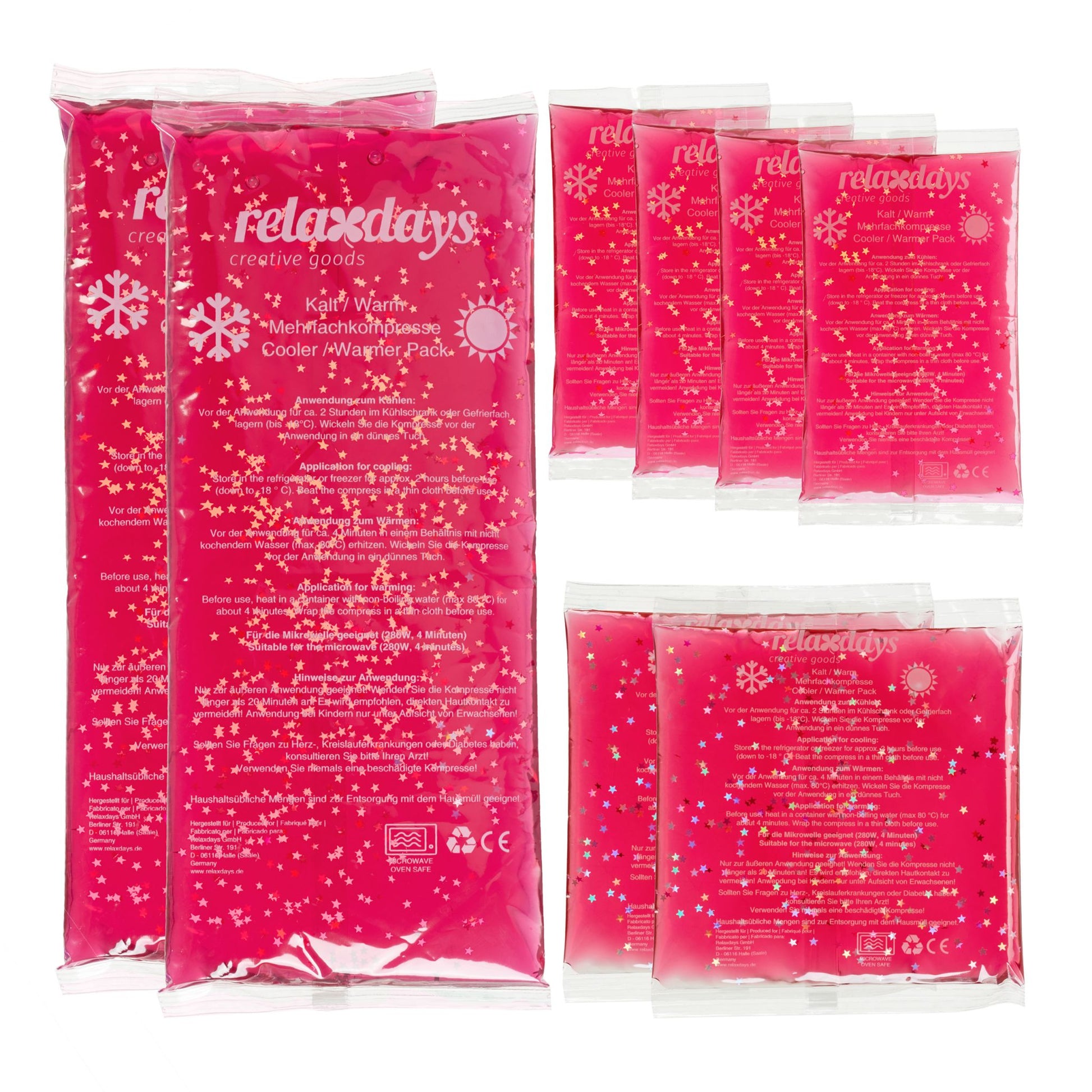 Kühlpads 8er-Set Pink von Relaxdays