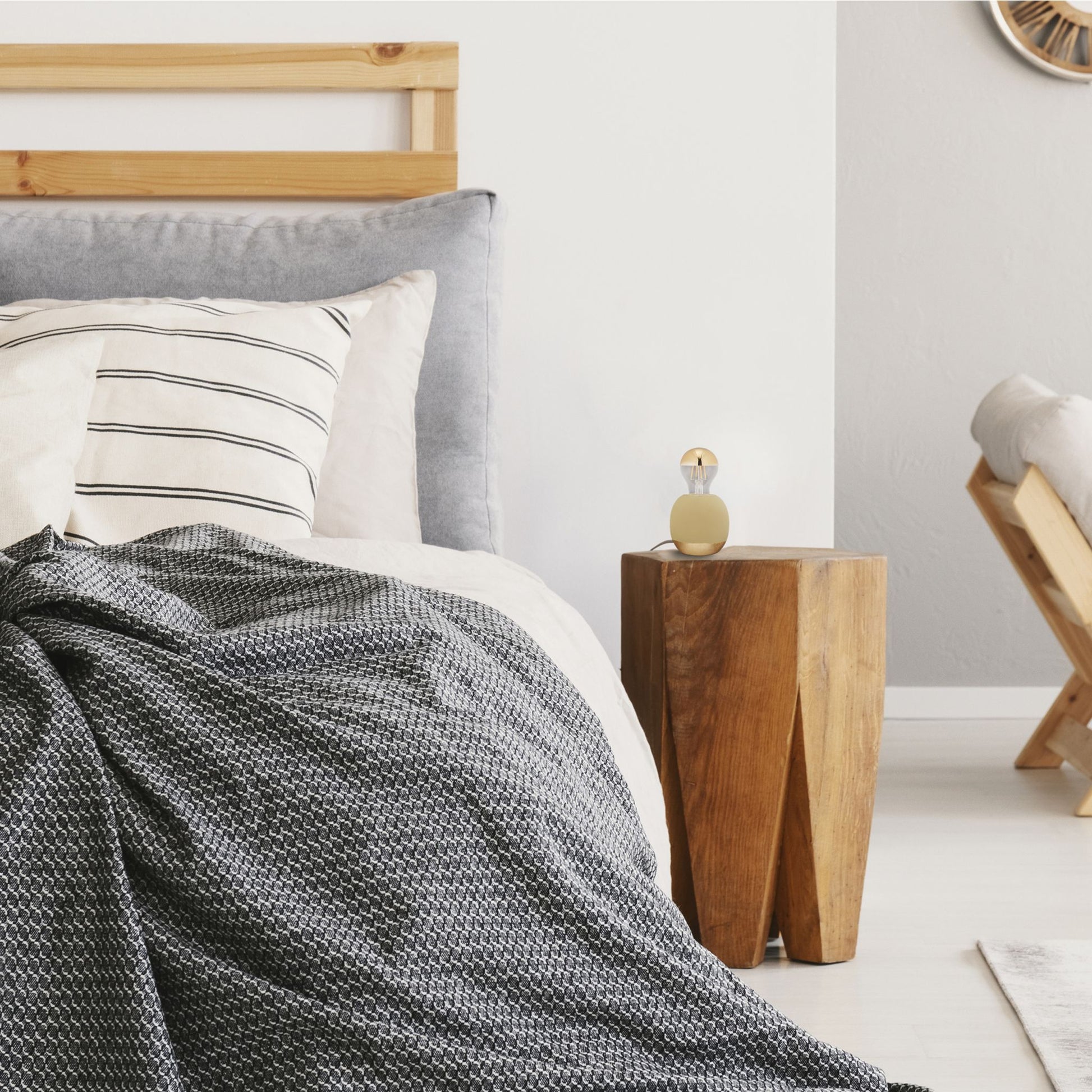 Dekoleuchte Beton Gold-Grün von Relaxdays