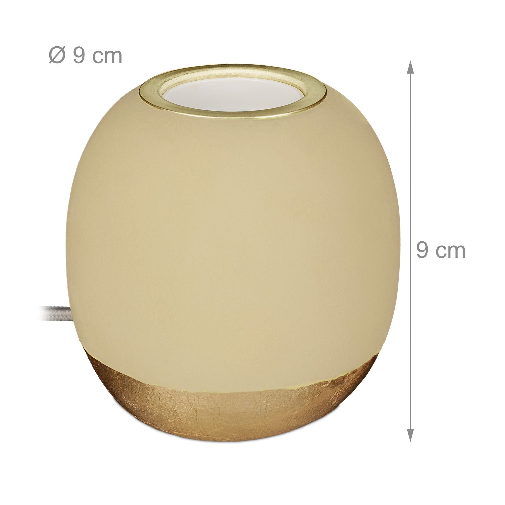 Dekoleuchte Beton Gold-Grün von Relaxdays