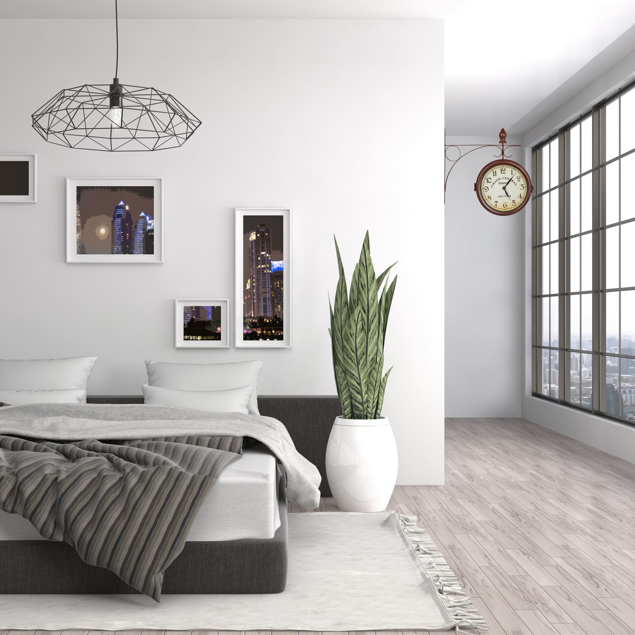 Bahnhofsuhr doppelseitig Braun-Creme-Schwarz von Relaxdays