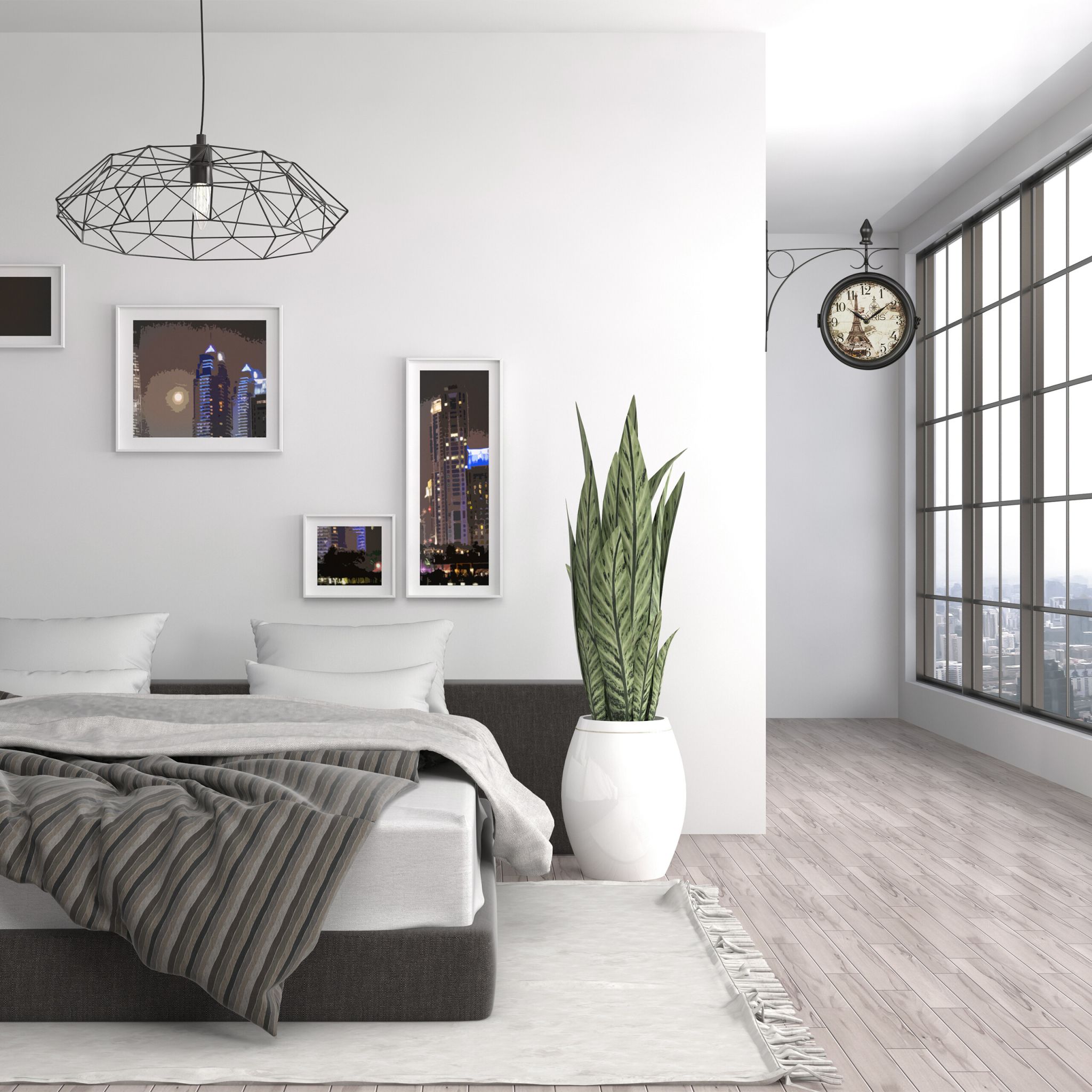 Bahnhofsuhr doppelseitig Braun-Creme-Schwarz von Relaxdays