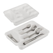 Besteckkasten 2er-Set Weiss von Relaxdays