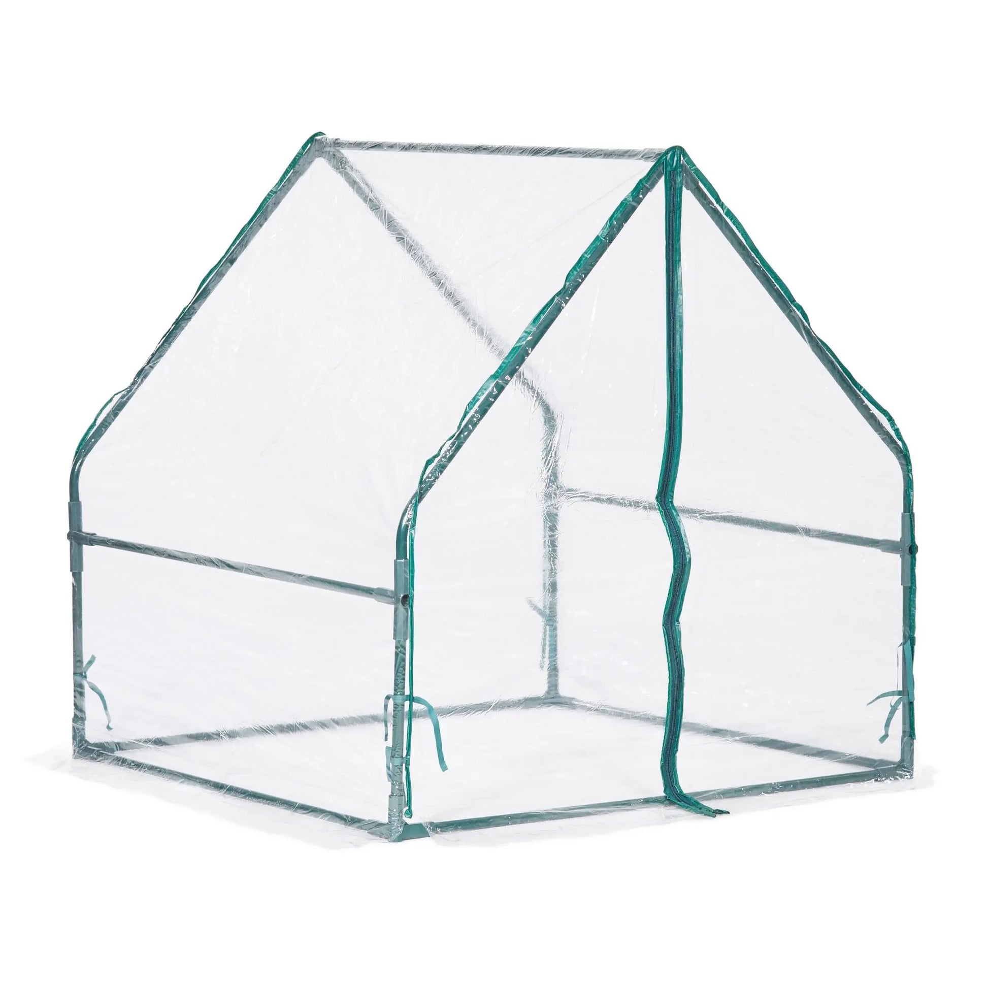 Folienfrühbeet PVC mit Tür Dunkelgrün-Transparent von Relaxdays
