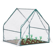 Folienfrühbeet PVC mit Tür Dunkelgrün-Transparent von Relaxdays