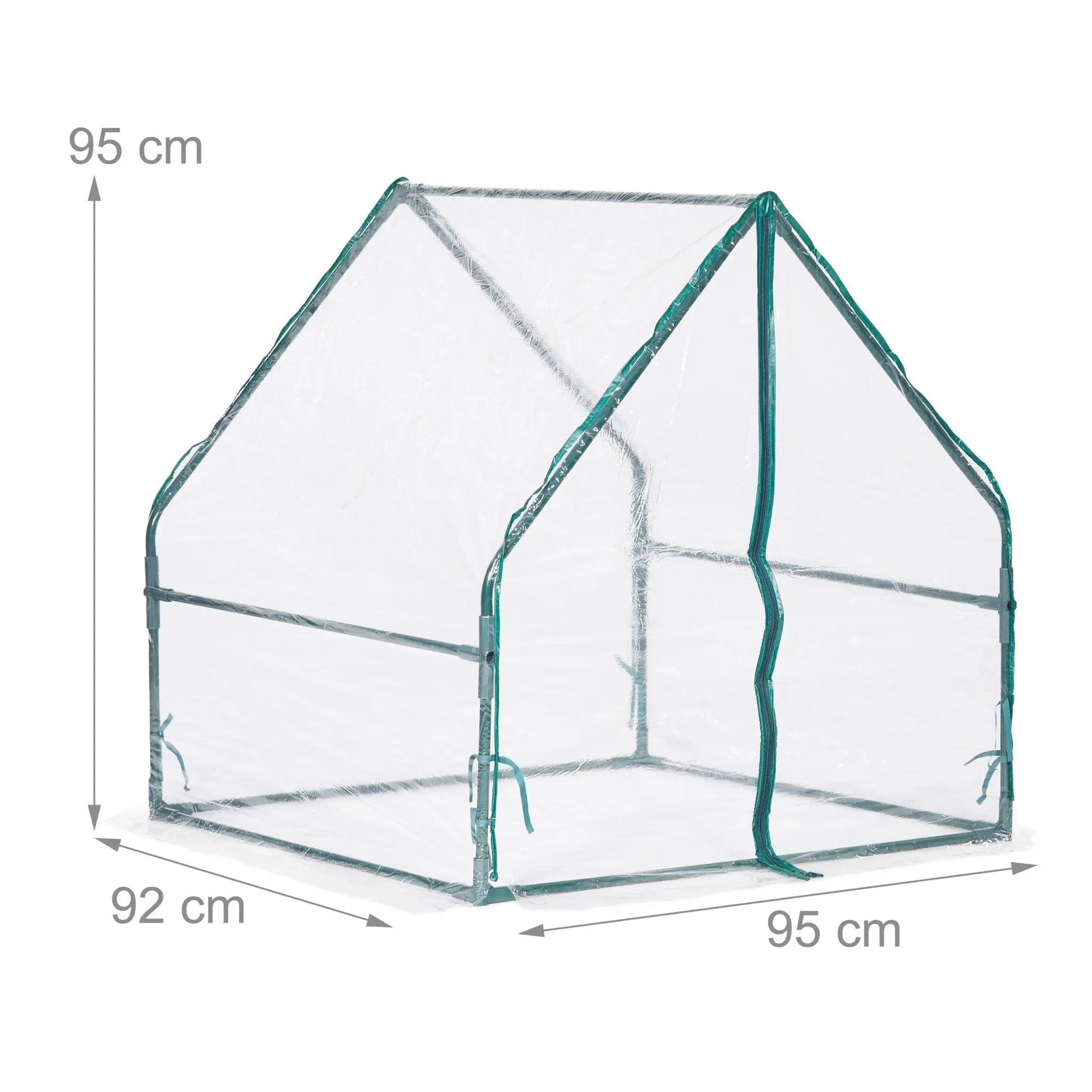 Folienfrühbeet PVC mit Tür Dunkelgrün-Transparent von Relaxdays