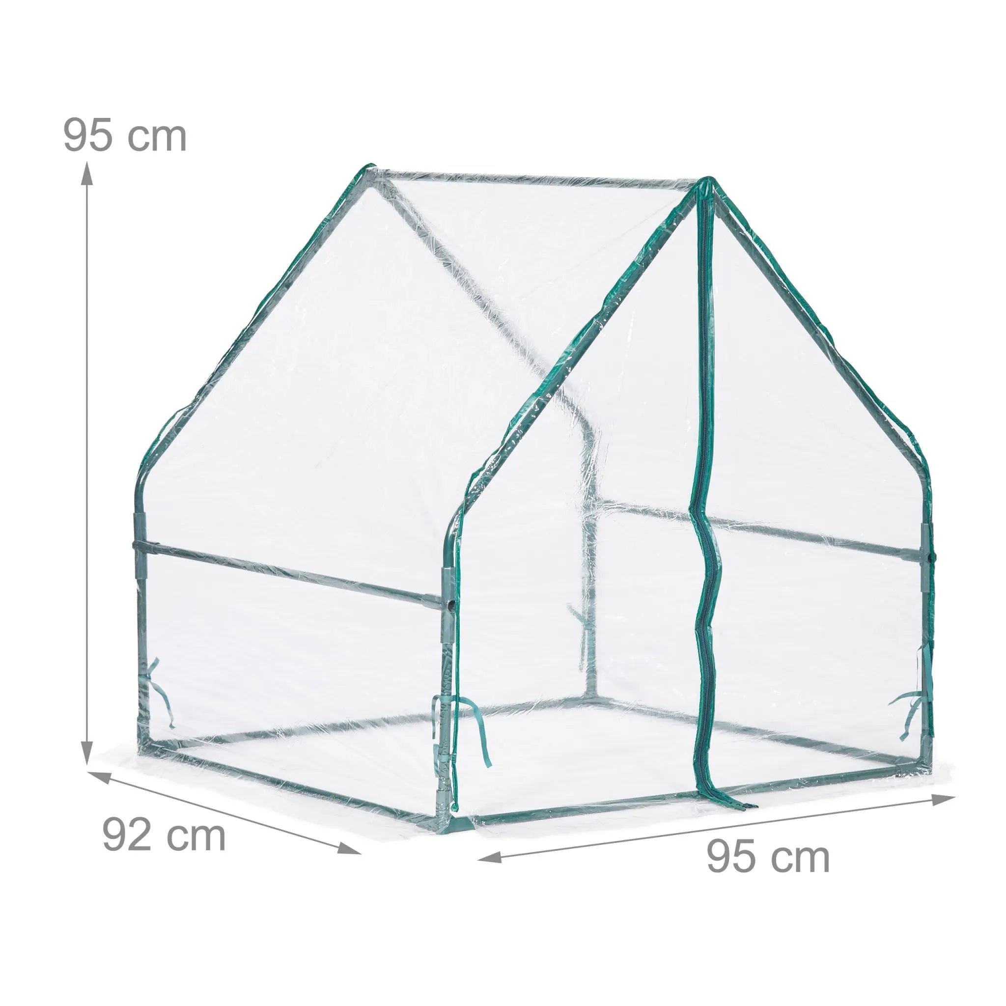 Folienfrühbeet PVC mit Tür Dunkelgrün-Transparent von Relaxdays