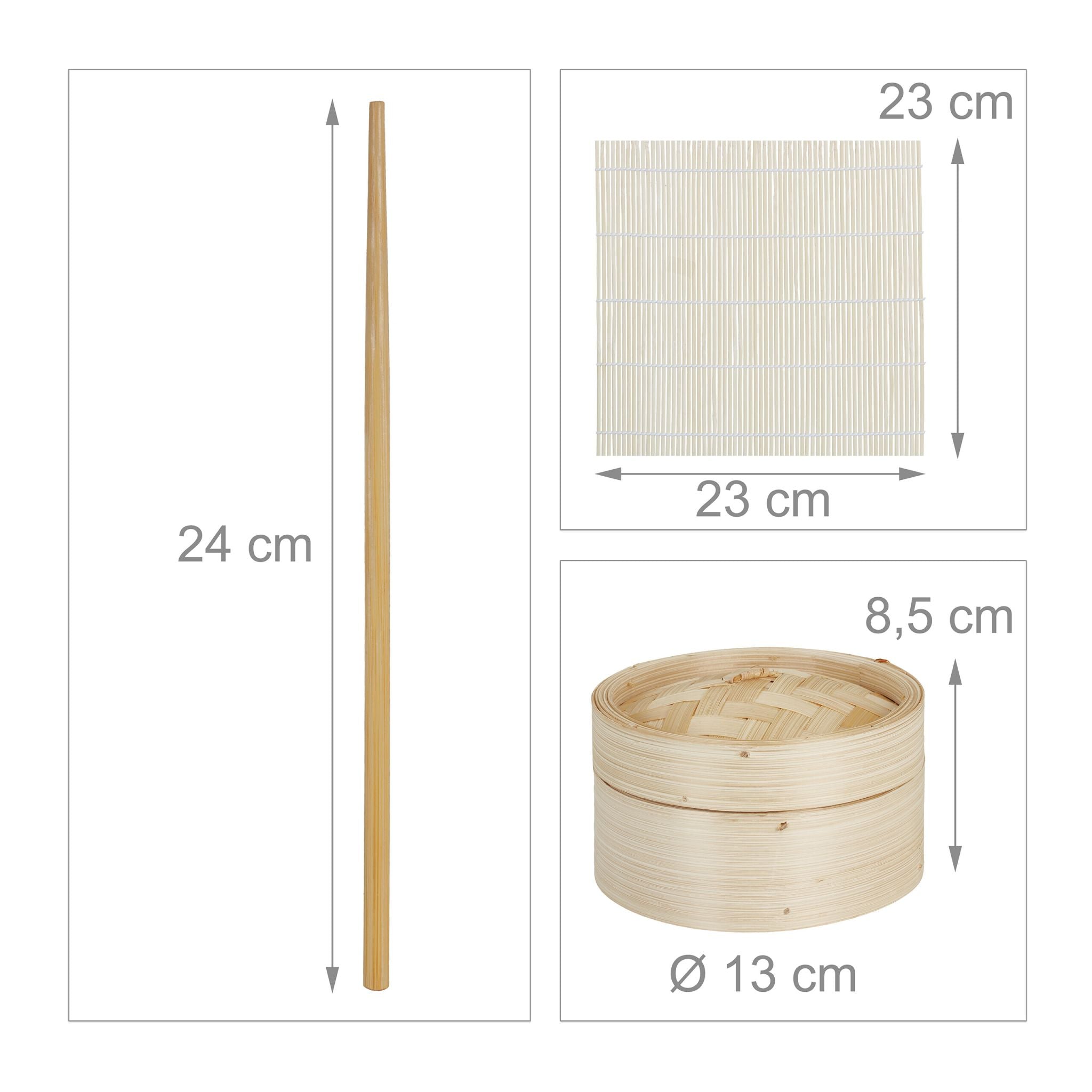 Sushi Set Bambus Hellbraun von Relaxdays