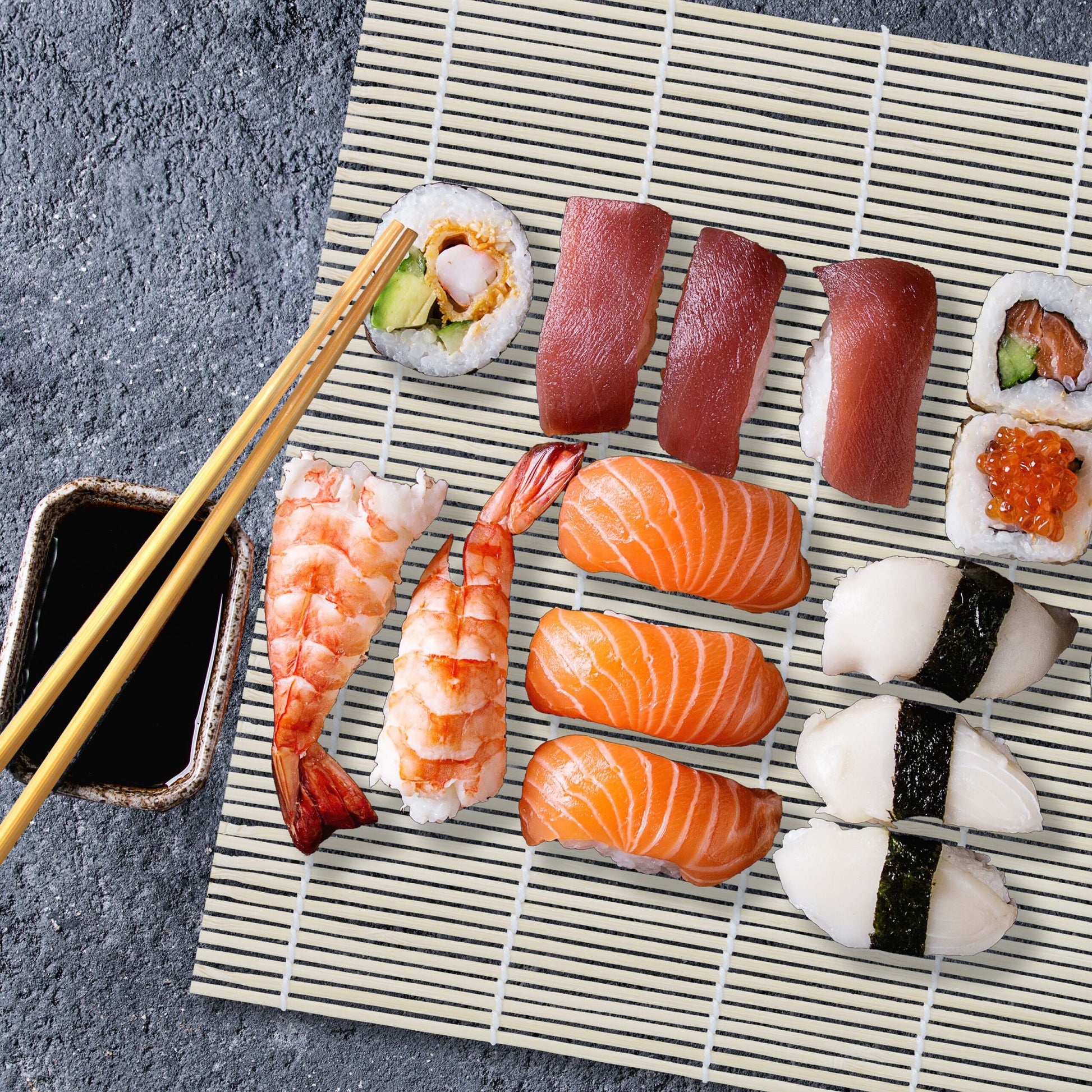 Sushi Set Bambus Hellbraun von Relaxdays
