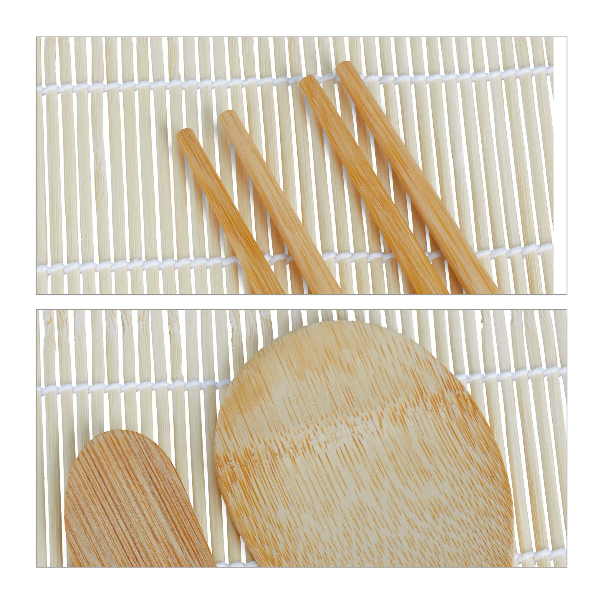 Sushi Set Bambus Hellbraun von Relaxdays