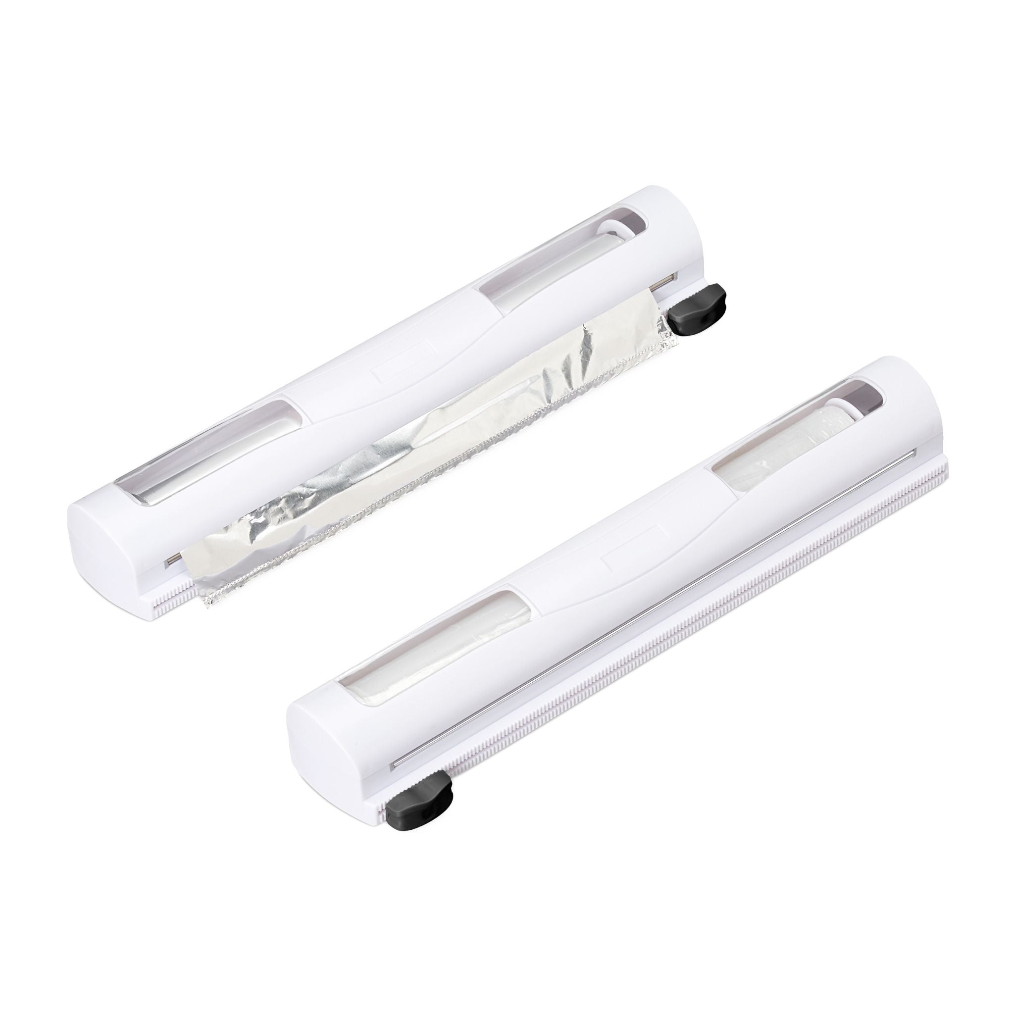 Folienschneider 2er-Set magnetisch Weiss-Schwarz-Transparent von Relaxdays
