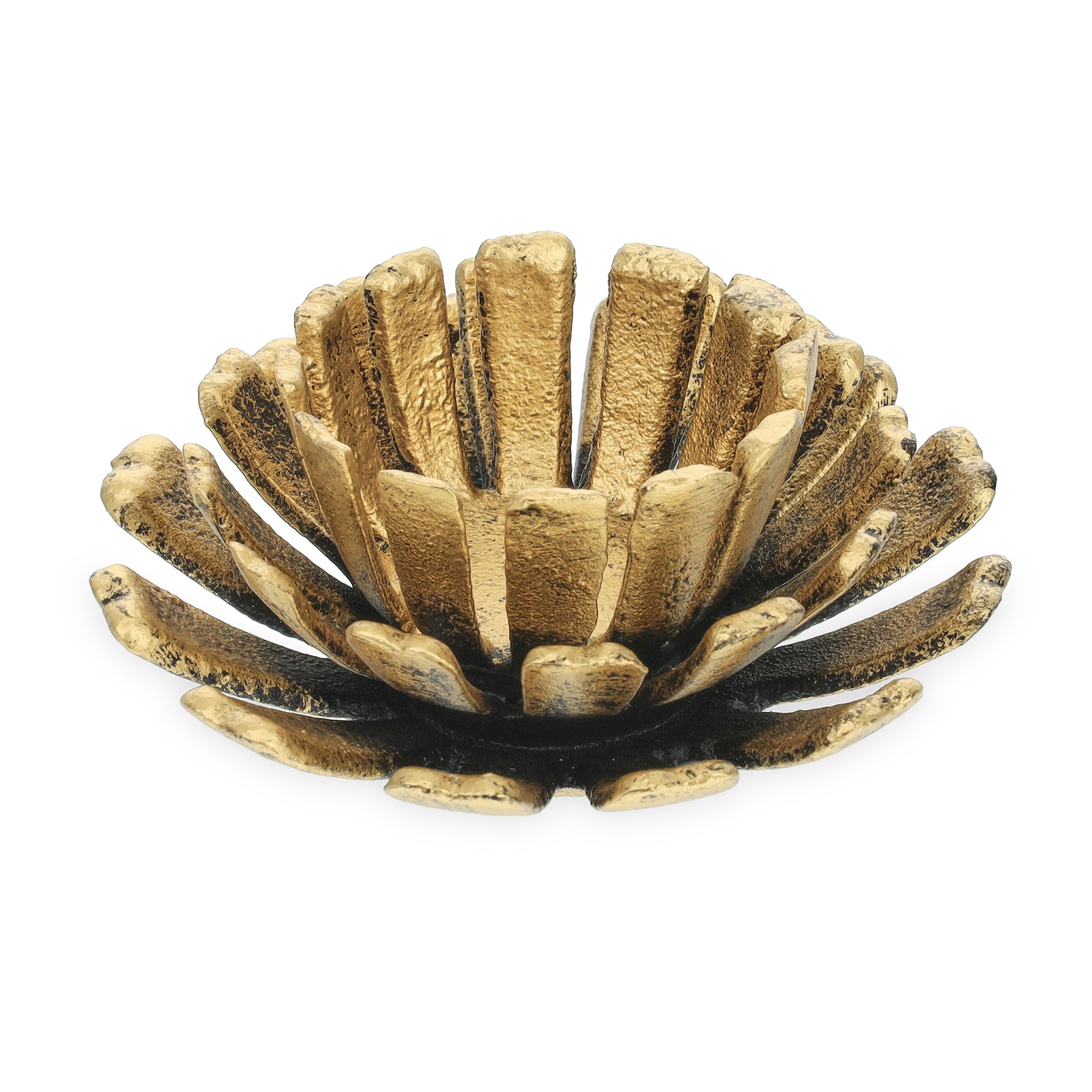 Teelichthalter Blumenform 2er-Set Gold von Relaxdays